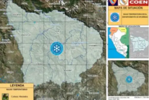 Al menos 246 hectáreas de cultivos en las provincias Antabamba, Aymaraes y Grau han sido afectadas por bajas temperaturas.