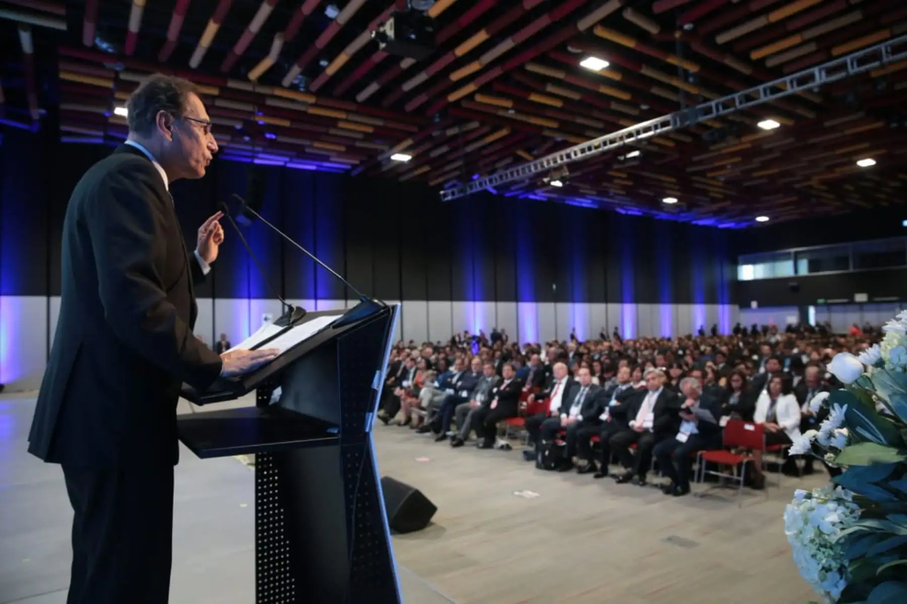 El presidente de la República, Martin Vizcarra, asiste a la inauguración de la Conferencia Anual Internacional por la Integridad CAII 2018, que organiza la Contraloría General de la República.Foto: ANDINA/Prensa Presidencia