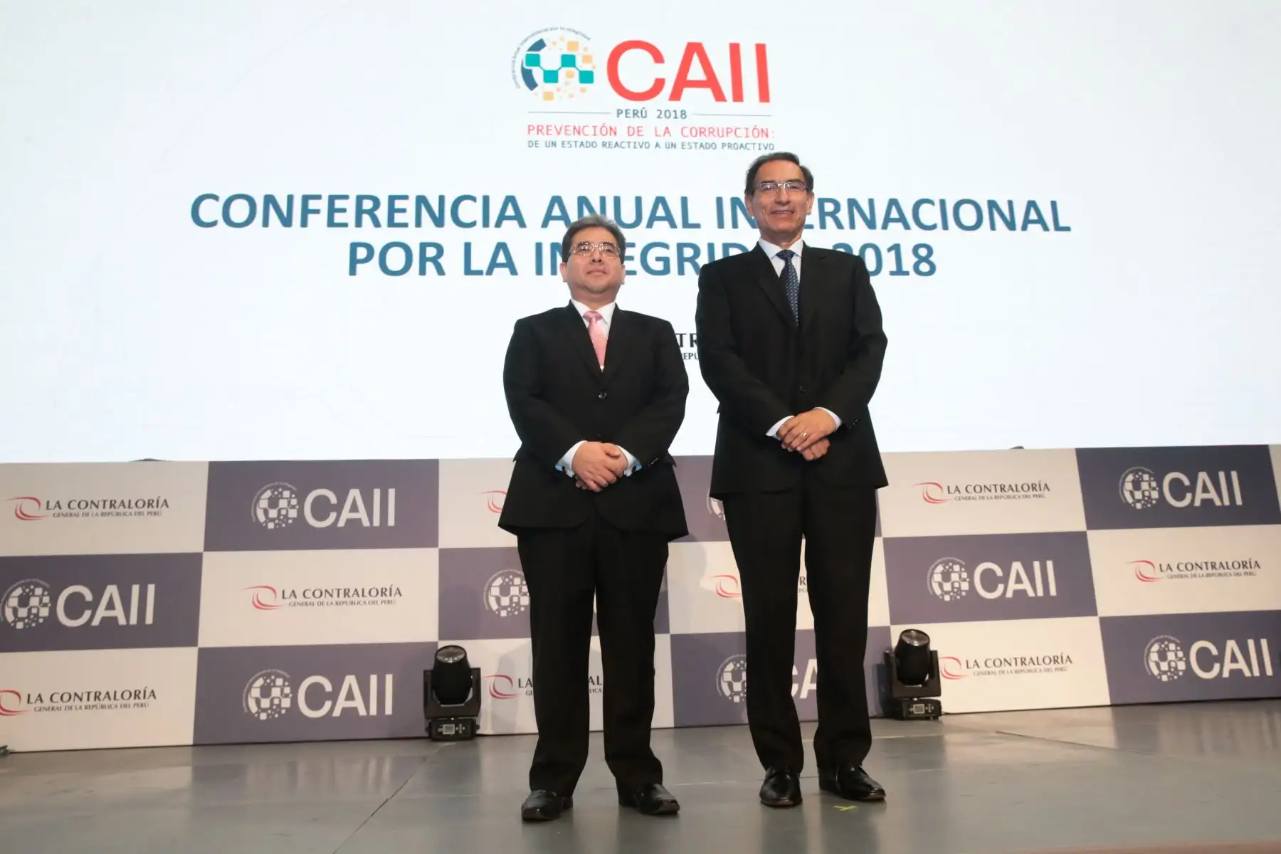 Jefe del Estado, Martín Vizcarra, inauguró Conferencia Anual Internacional por la Integridad, organizado por la Contraloría de la República.Foto: ANDINA/Juan Carlos Guzman/Prensa Presidencia