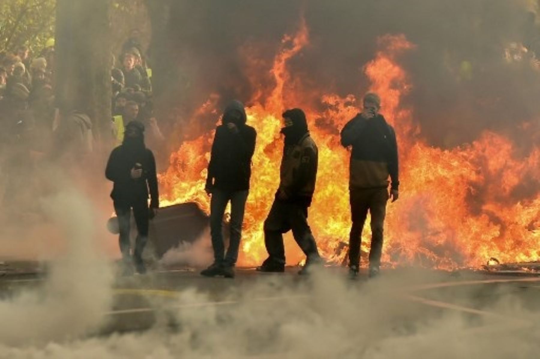 Protesta en París, Francia, protagonizadas por los chalecos amarillos.