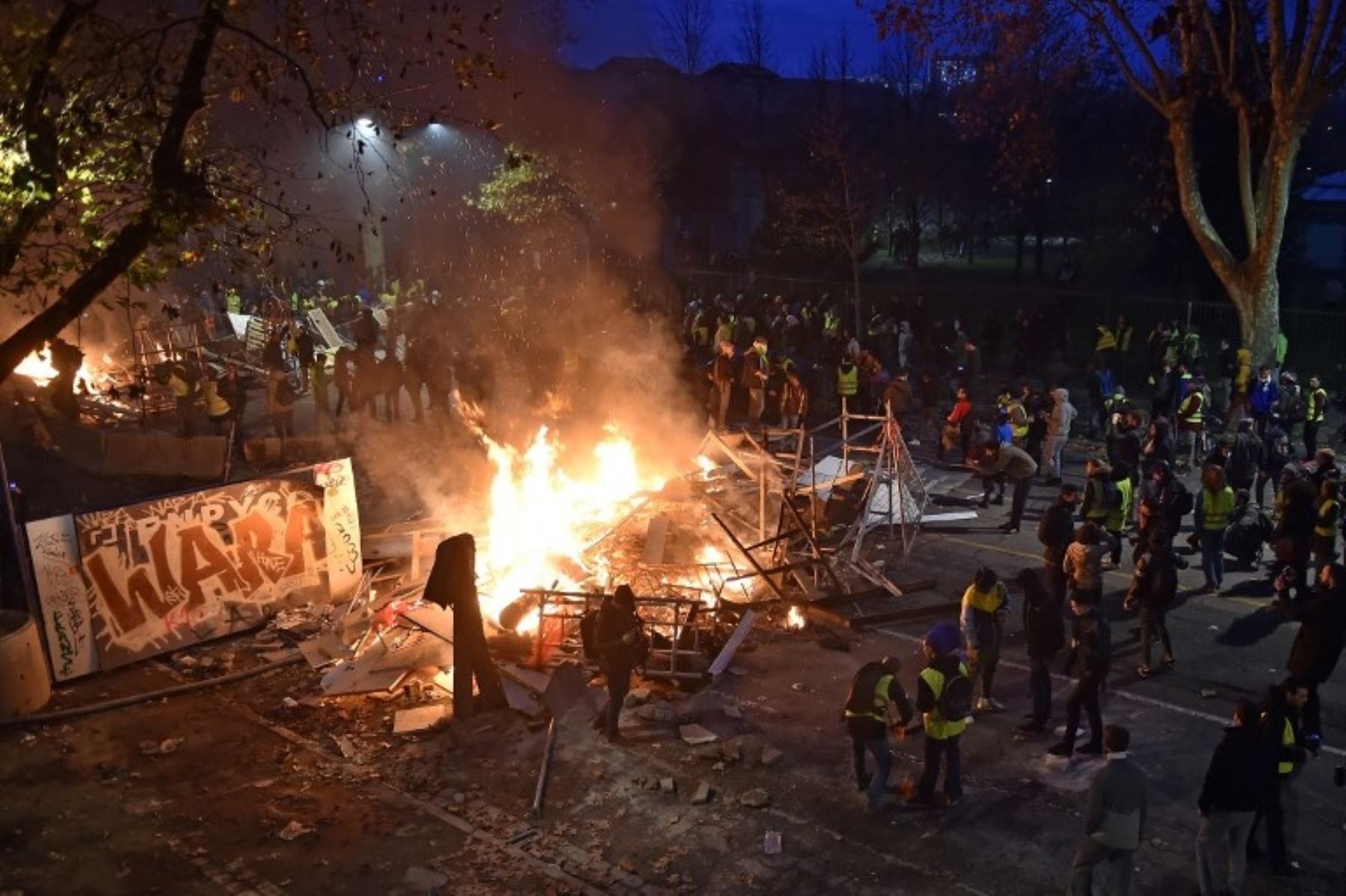 Protesta en París, Francia, protagonizadas por los chalecos amarillos.