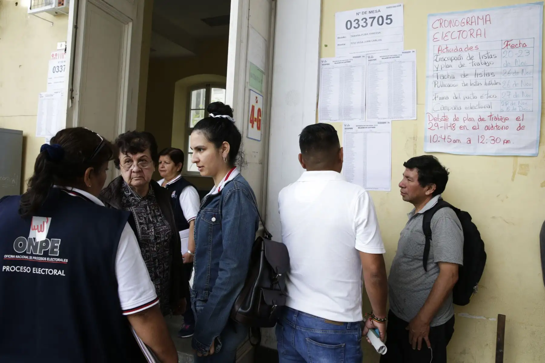 Colegio Guadalupe inicia la jornada electoral para el Referendum 2018. Foto: ANDINA/Melina Mejía