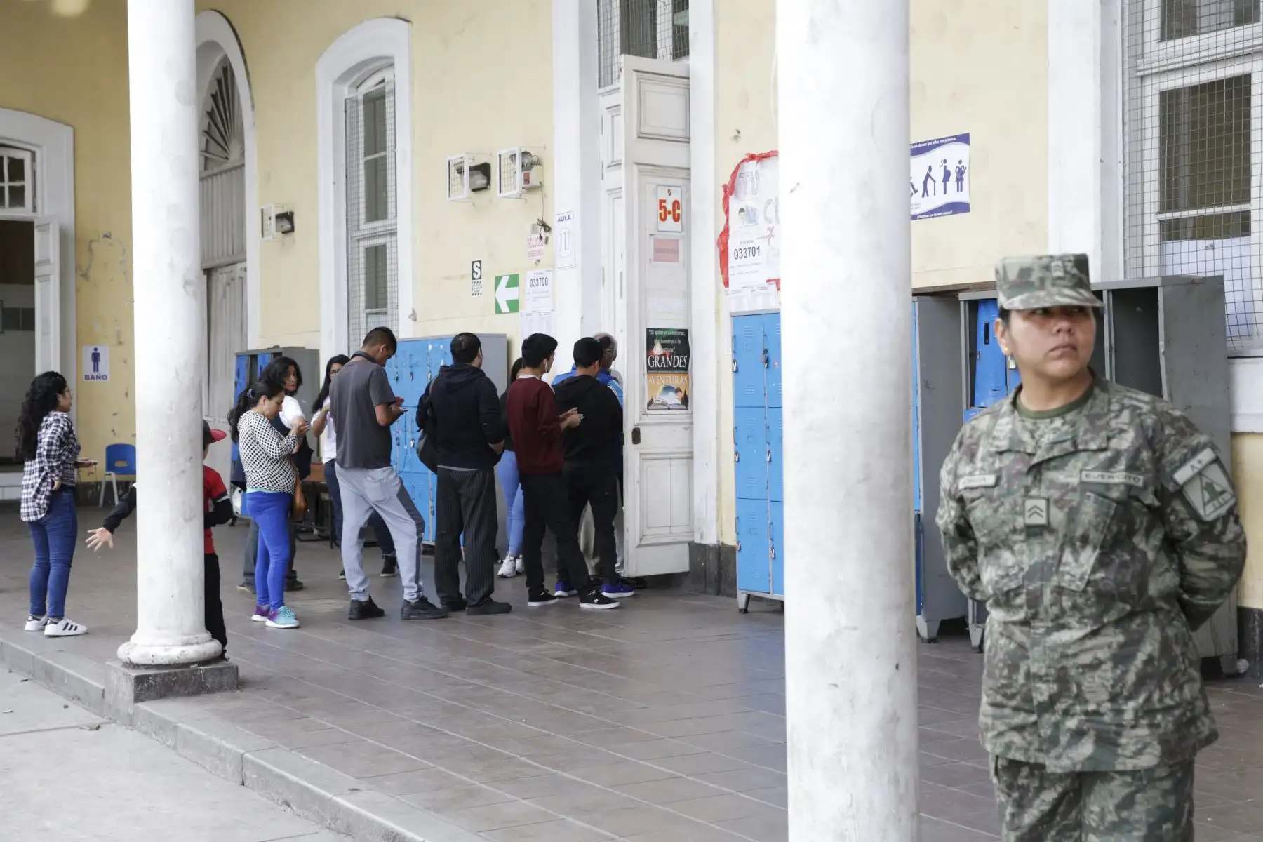 Colegio Guadalupe inicia la jornada electoral para el Referendum 2018. Foto: ANDINA/Melina Mejía
