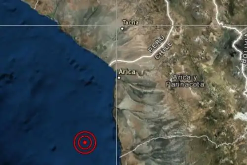 Epicentro del sismo se ubicó en el océano Pacifico, frente a Chile.ANDINA/Difusión