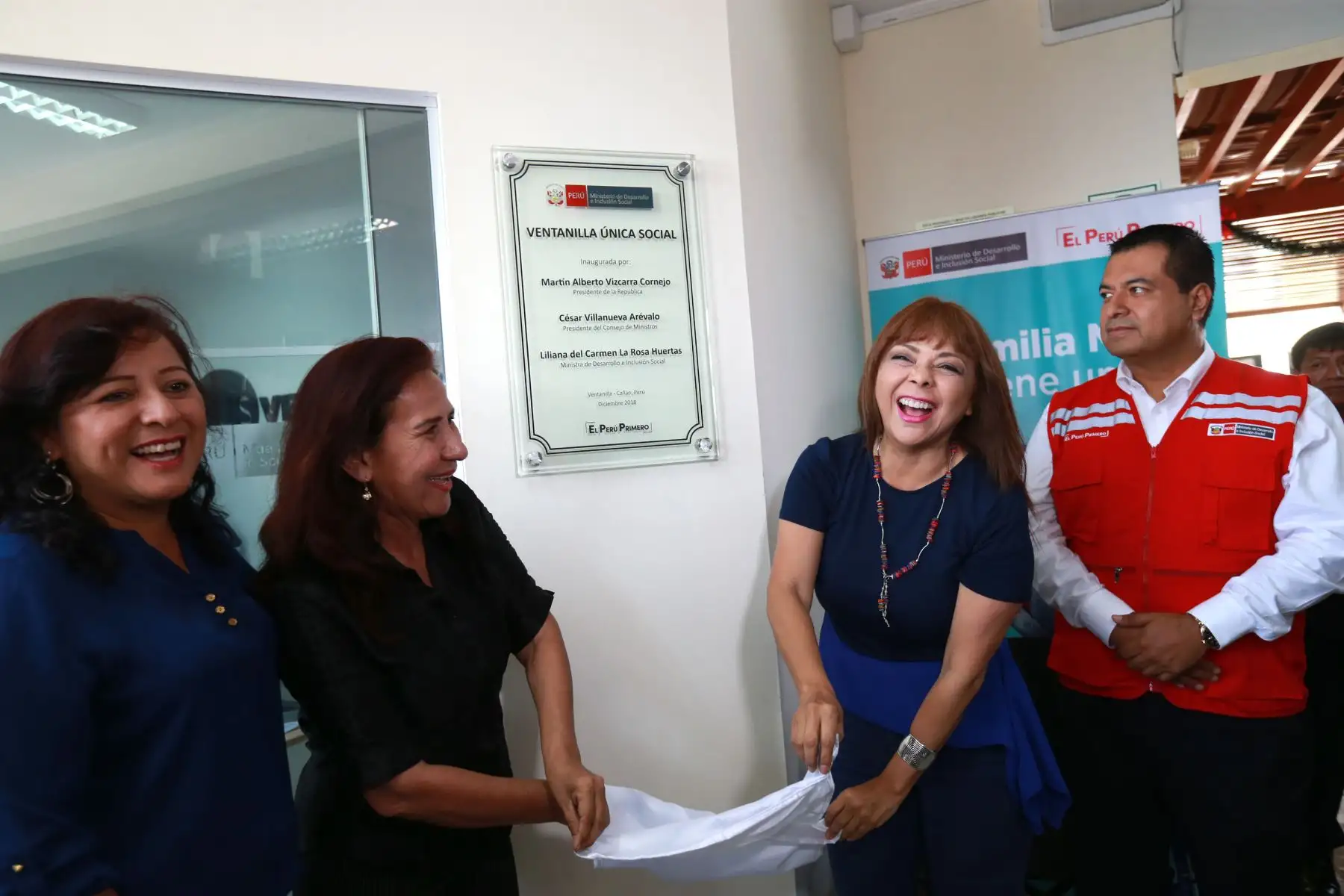 La ministra de Desarrollo e Inclusión Social, Liliana La Rosa  inaugurara la Ventanilla Única Social (VUS) en la ciudadela de Pachacútec en el distrito chalaco de Ventanilla con el objetivo de acercar los servicios de los programas sociales del MIDIS Foto: ANDINA/Norman Córdova