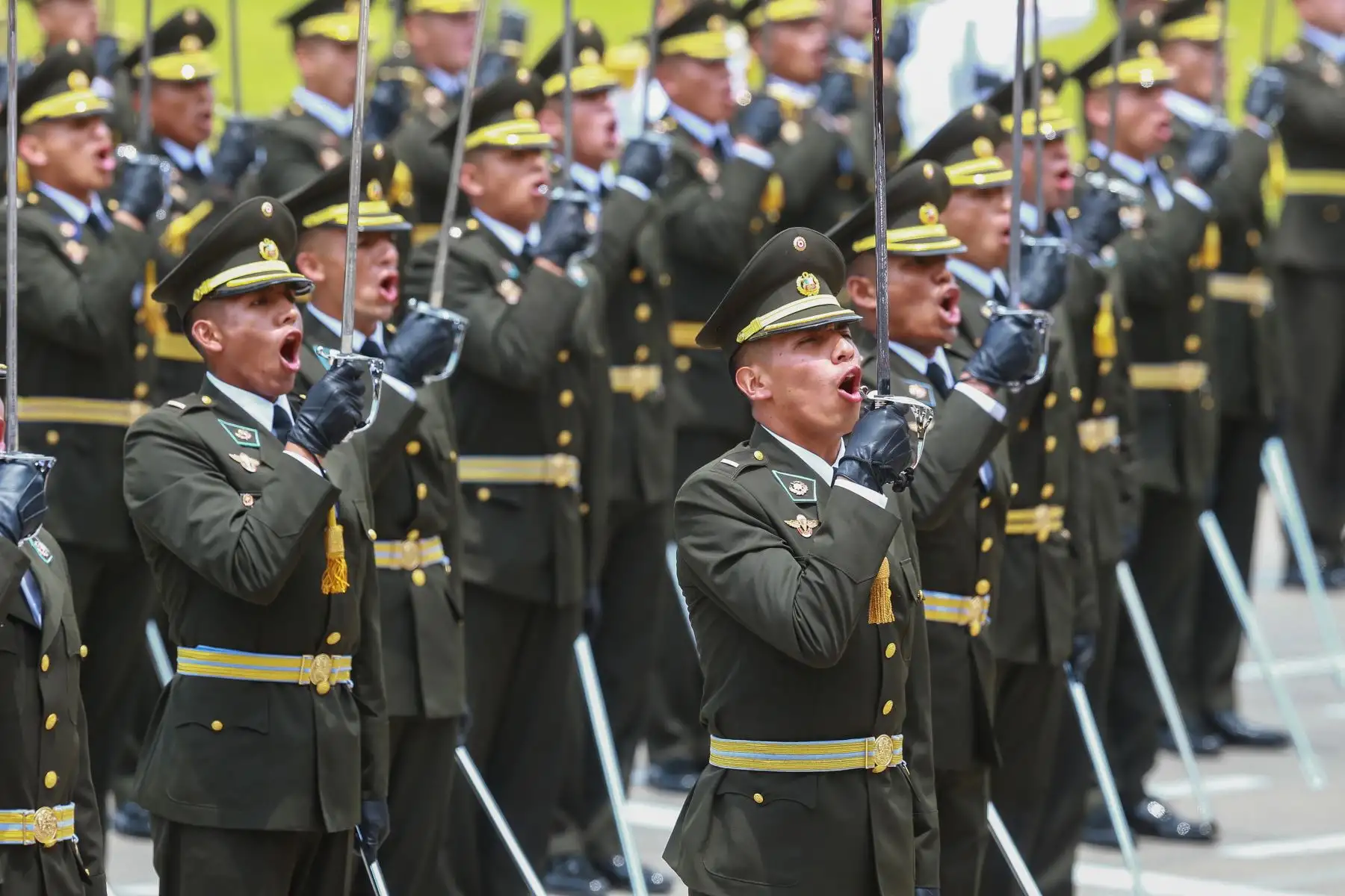 Jefe del Estado, Martín Vizcarra, encabeza la ceremonia de graduación de la 125° promoción de la Escuela Militar de Chorrillos.Foto: ANDINA/Carlos Lezama/Prensa Presidencia