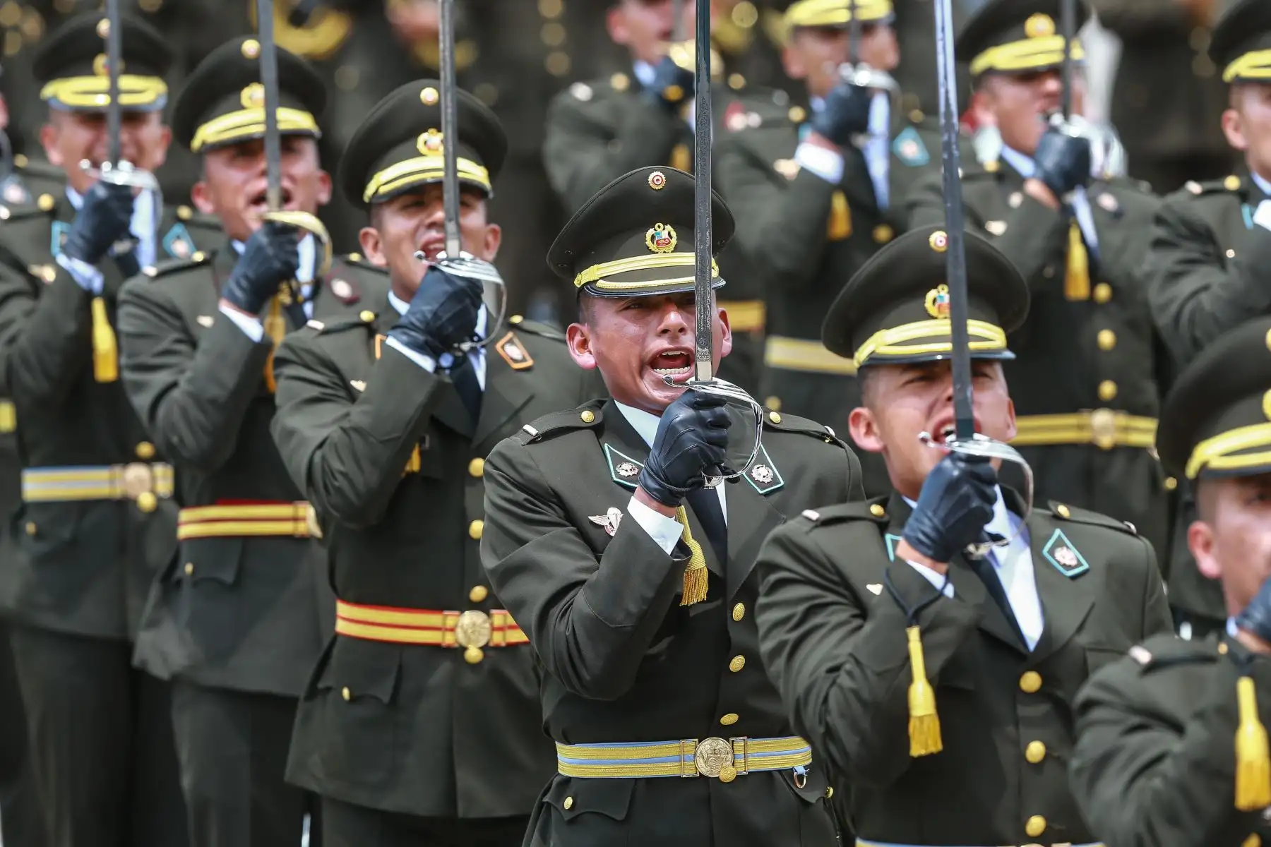 Jefe del Estado, Martín Vizcarra, encabeza la ceremonia de graduación de la 125° promoción de la Escuela Militar de Chorrillos.Foto: ANDINA/Carlos Lezama/Prensa Presidencia