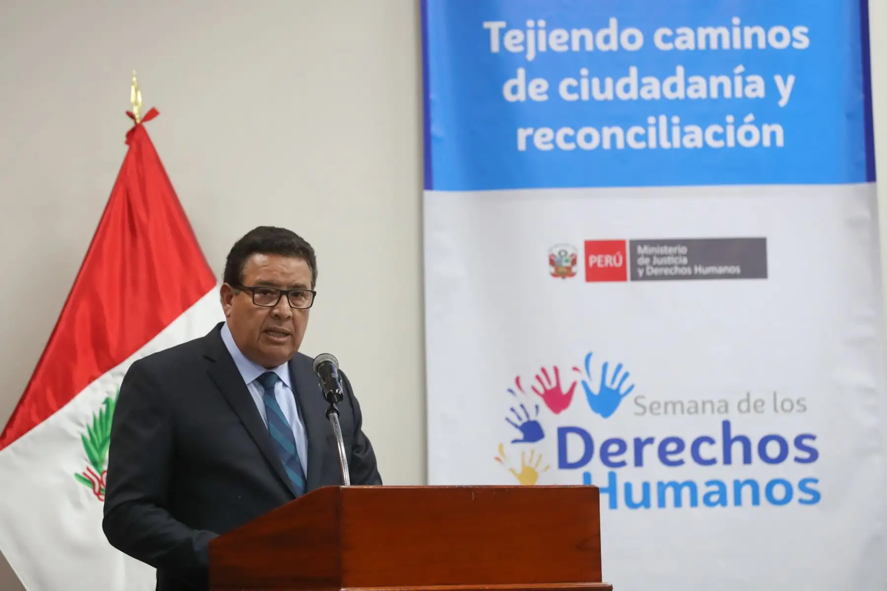 Ministros de Defensa y Justicia, firmaron convenio por los Derechos Humanos. Foto: ANDINA/MINDEF