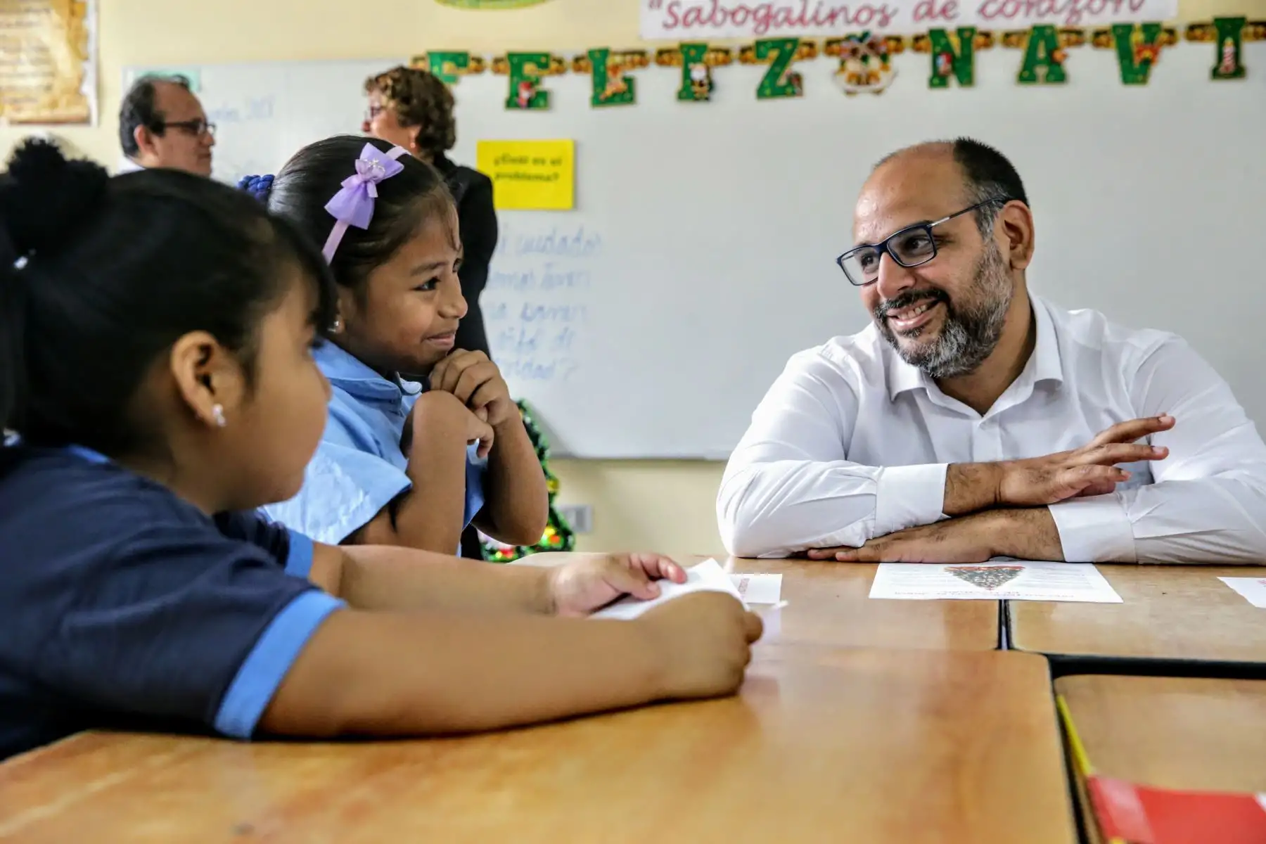 Ministro de Educación Daniel Alfaro, inaugura de manera simultánea seis instituciones educativas desde el moderno colegio I.E. 3022 José Sabogal en el distrito de San Martín de Porres. Foto: ANDINA/Luis Iparraguirre