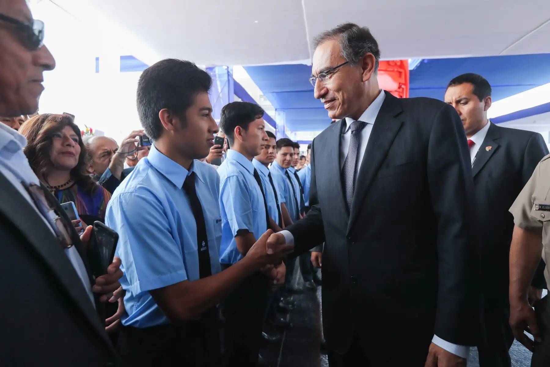 Jefe de Estado, Martín Vizcarra, participa en la ceremonia por el 57° Aniversario de creación del Senati. Foto: ANDINA/Juan Carlos Guzman/Prensa Presidencia