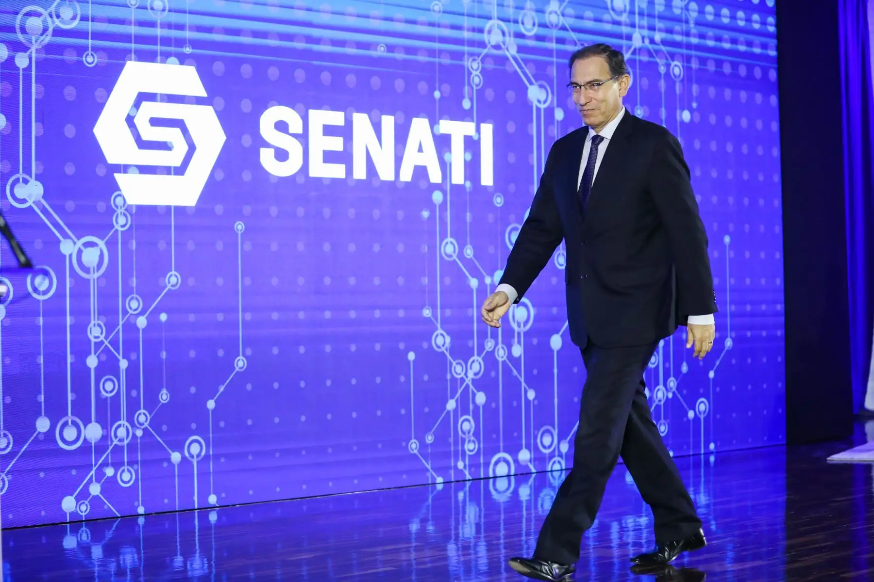 Jefe de Estado, Martín Vizcarra, participa en la ceremonia por el 57° Aniversario de creación del Senati. Foto: ANDINA/Juan Carlos Guzman/Prensa Presidencia