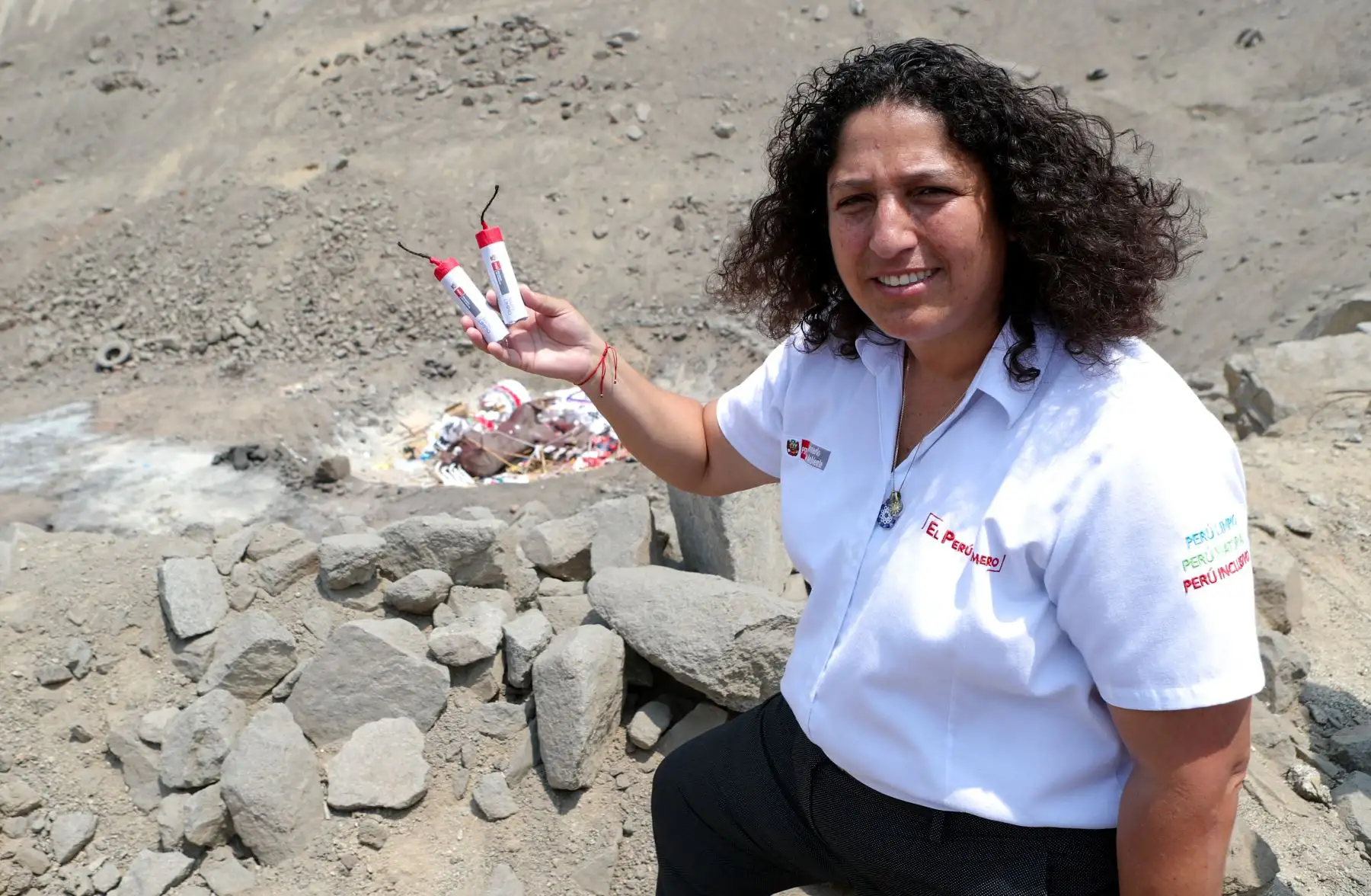 La ministra del Ambiente, Fabiola Muñoz, presentó la campaña de sensibilización y educación ambiental “Cohetes ecológicos”.Foto: ANDINA/MINAN