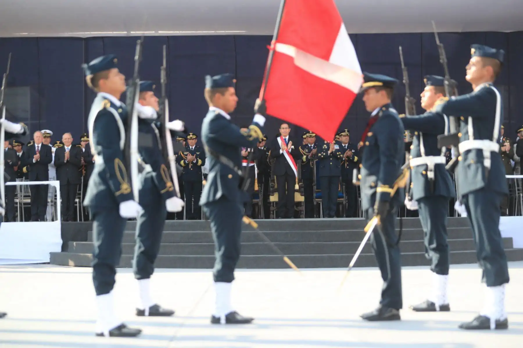 Presidente Vizcarra participa en ceremonia de graduación de la promoción 2019, de la Escuela de Oficiales de la Fuerza Aérea del Perú. Foto: ANDINA/Prensa Presidencia