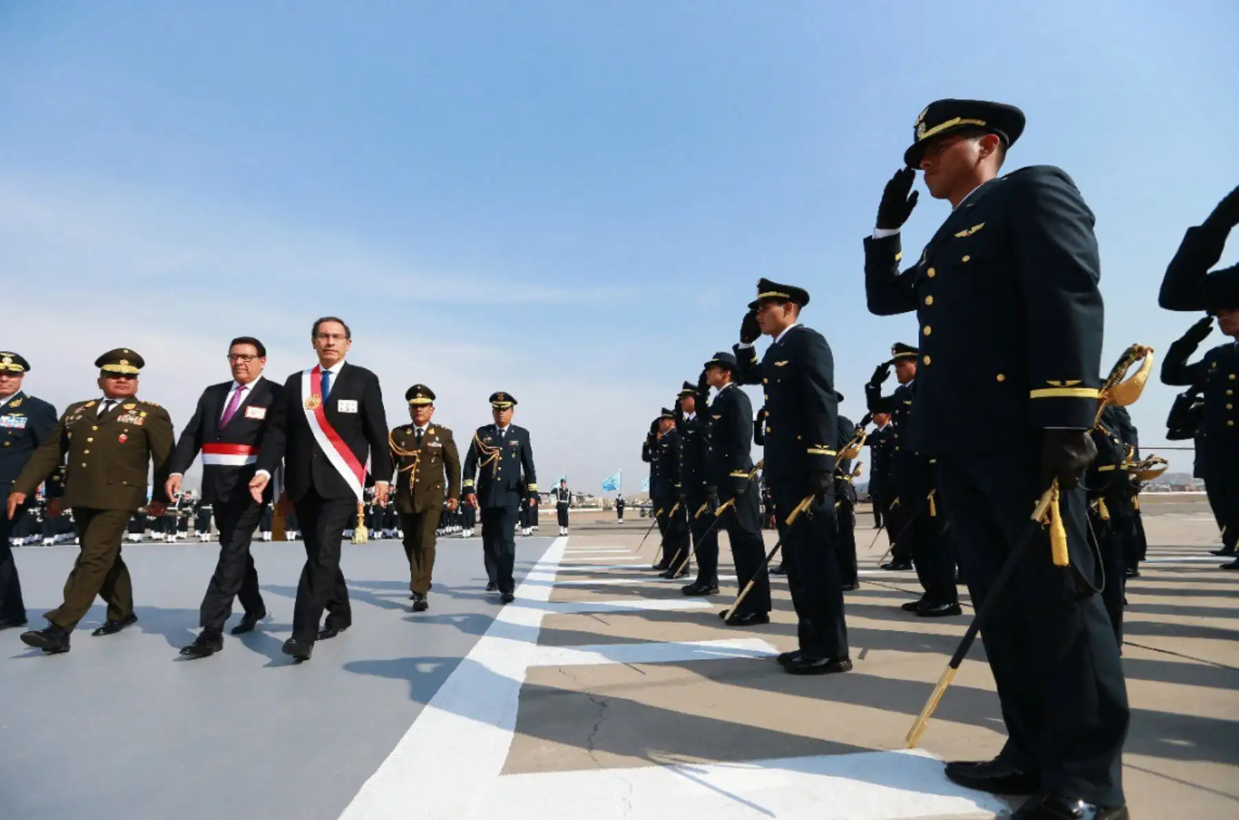 Presidente Vizcarra participa en ceremonia de graduación de la promoción 2019, de la Escuela de Oficiales de la Fuerza Aérea del Perú. Foto: ANDINA/Prensa Presidencia