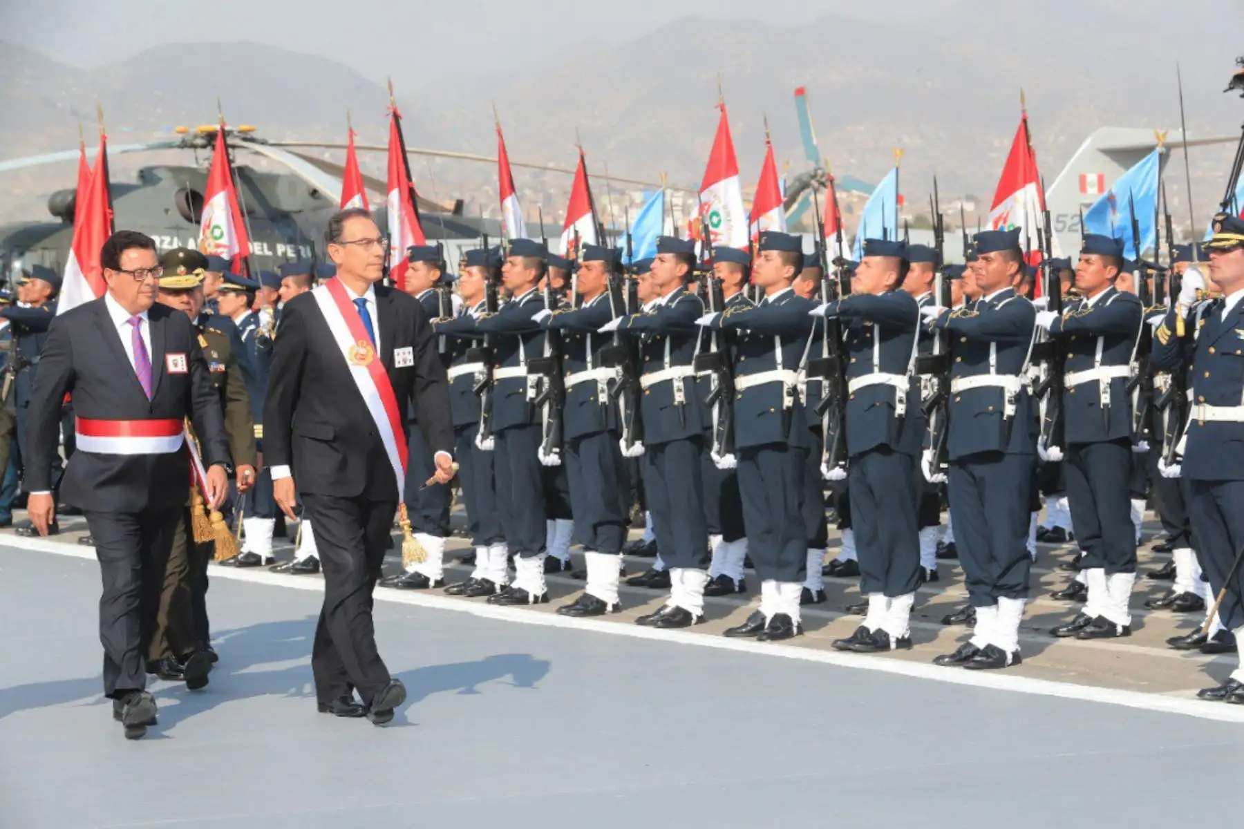 Presidente Vizcarra participa en ceremonia de graduación de la promoción 2019, de la Escuela de Oficiales de la Fuerza Aérea del Perú. Foto: ANDINA/Prensa Presidencia