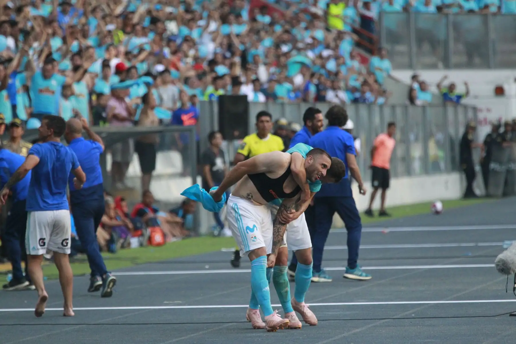 Sporting Cristal Campeon del descentralizado 2018, tras ganar 3-0 al Alianza Lima, en el estadio nacional.Foto:ANDINA/ Jhony Laurente