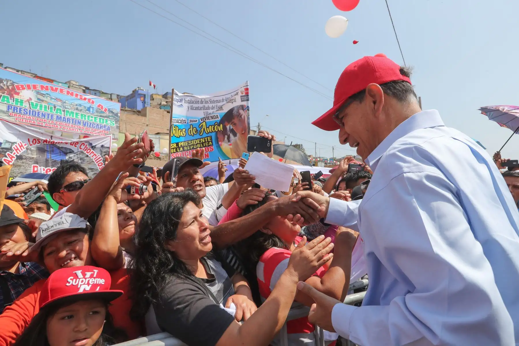 Presidente Vizcarra dio inicio al proyecto de "Sectorización del Sistema de agua potable y alcantarillado de la parte alta de Chorrillos". Foto:ANDINA/Prensa Presidencia
