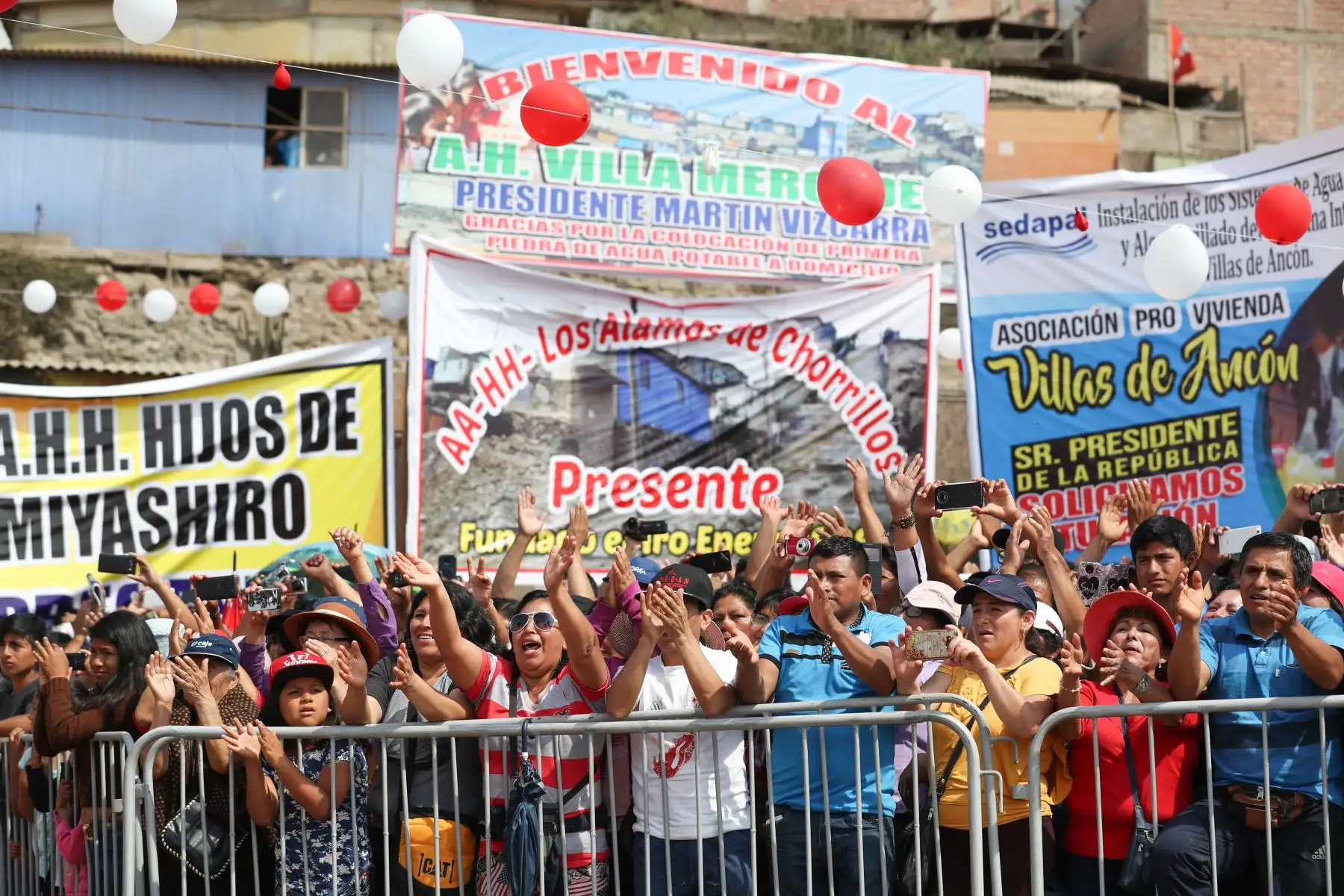 Presidente Vizcarra dio inicio al proyecto de "Sectorización del Sistema de agua potable y alcantarillado de la parte alta de Chorrillos". Foto:ANDINA/Prensa Presidencia
