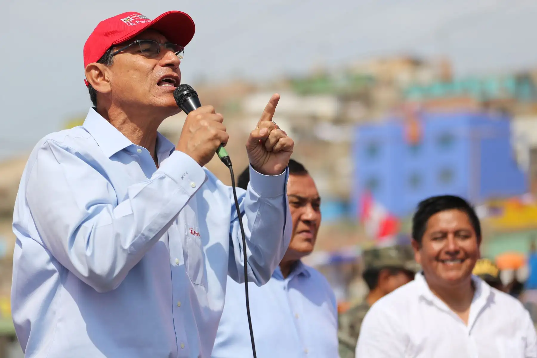 Presidente Vizcarra dio inicio al proyecto de "Sectorización del Sistema de agua potable y alcantarillado de la parte alta de Chorrillos". Foto:ANDINA/Prensa Presidencia