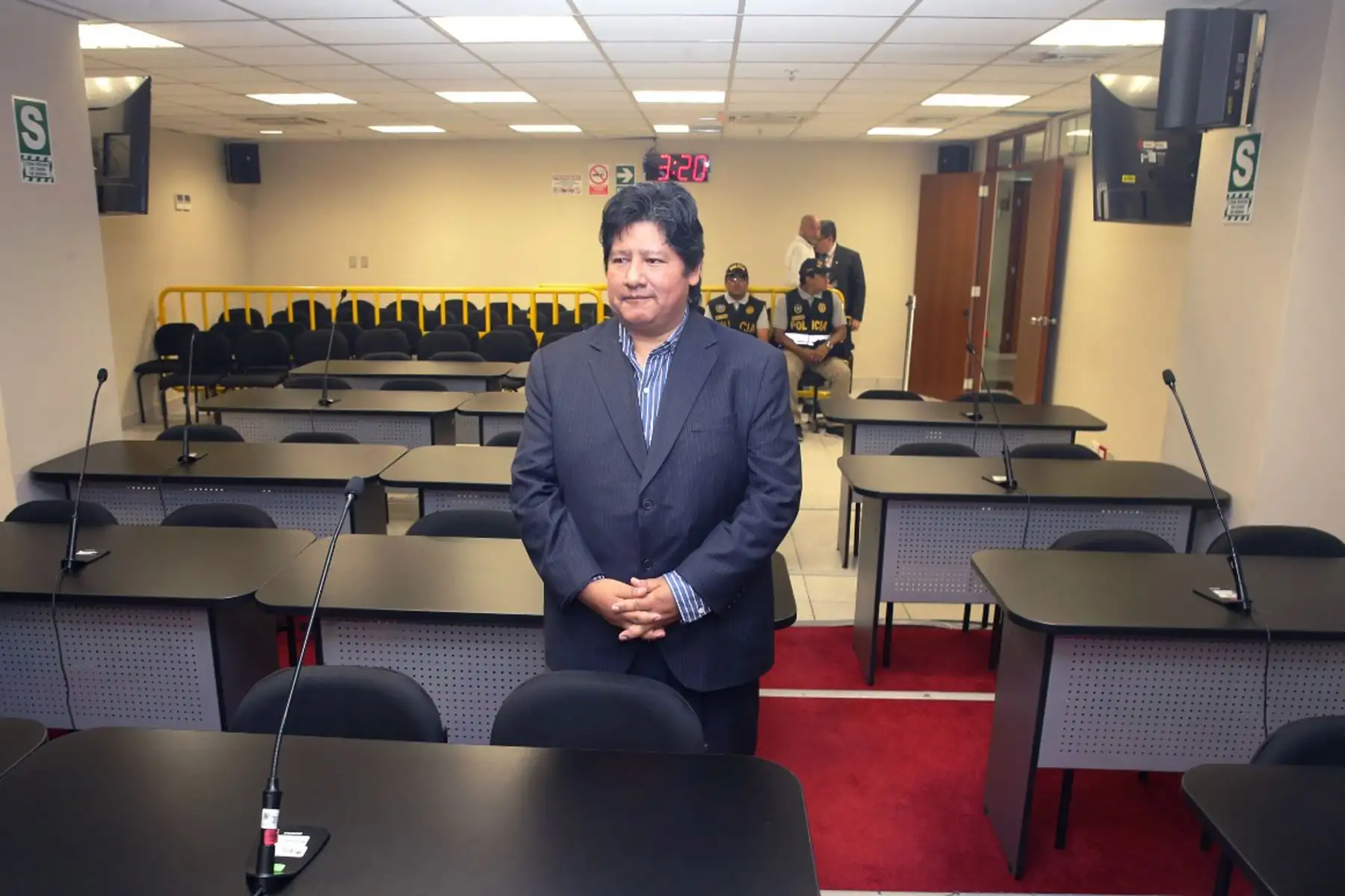 Tercer Juzgado Nacional de Investigación Preparatoria del Sistema Anticorrupción realiza audiencia de prisión preventiva solicitada por el ex presidente de la FPF , Edwin Oviedo, por presuntamente pertenecer a una organización criminal, tráfico de influencias y otros.Foto: ANDINA/Difusión