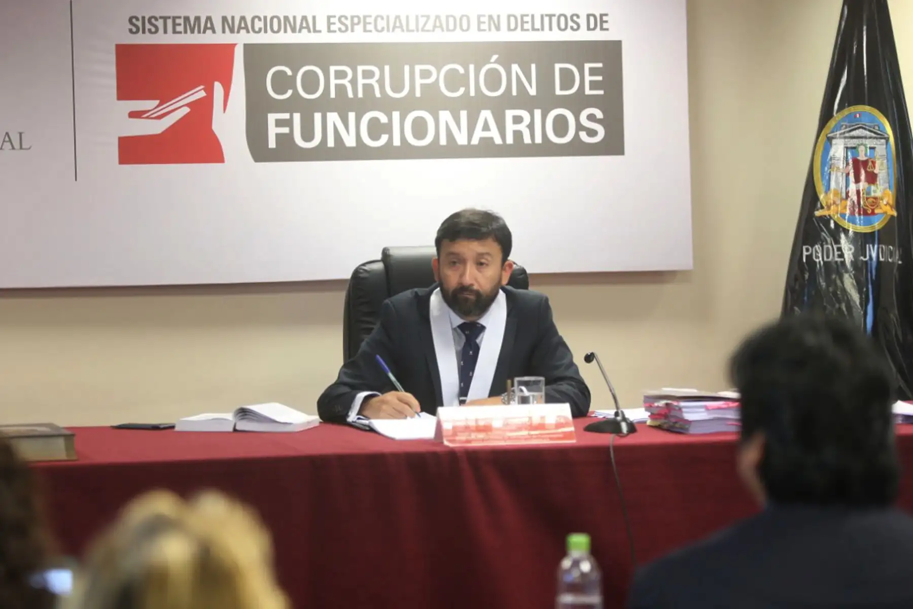 Tercer Juzgado Nacional de Investigación Preparatoria del Sistema Anticorrupción realiza audiencia de prisión preventiva solicitada por el ex presidente de la FPF , Edwin Oviedo, por presuntamente pertenecer a una organización criminal, tráfico de influencias y otros.Foto: ANDINA/Difusión