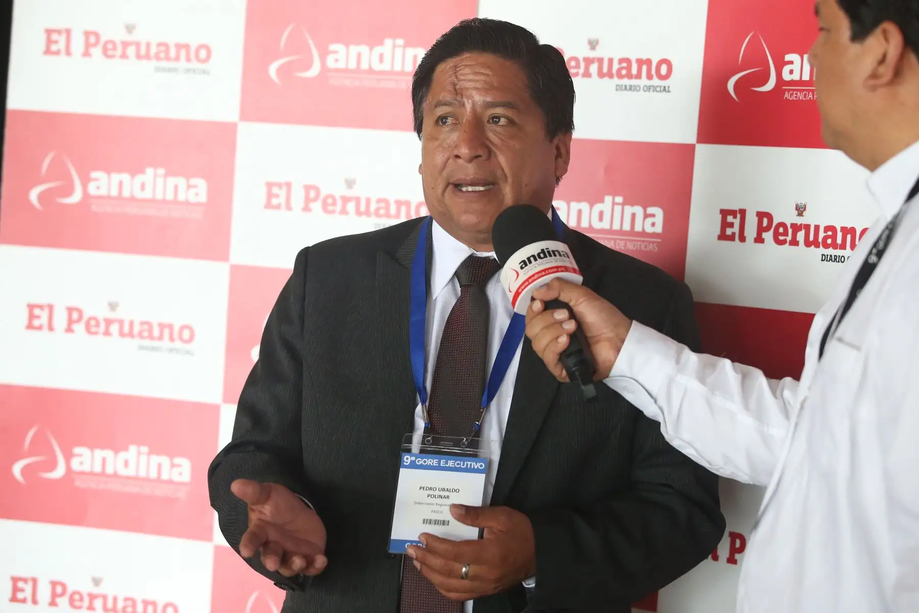 Pedro Ubaldo Polinar Gobernador de Pasco en Gore Ejecutivo. Foto: ANDINA/Vidal Tarqui