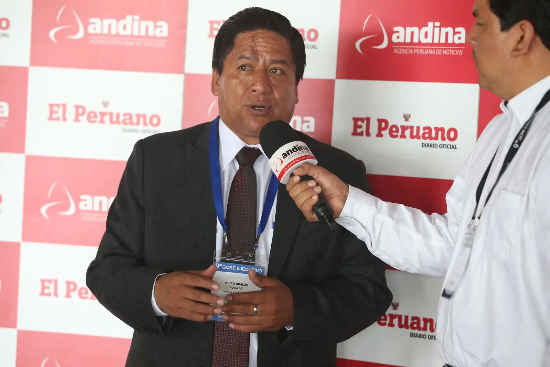 Pedro Ubaldo Polinar Gobernador de Pasco en Gore Ejecutivo. Foto: ANDINA/Vidal Tarqui