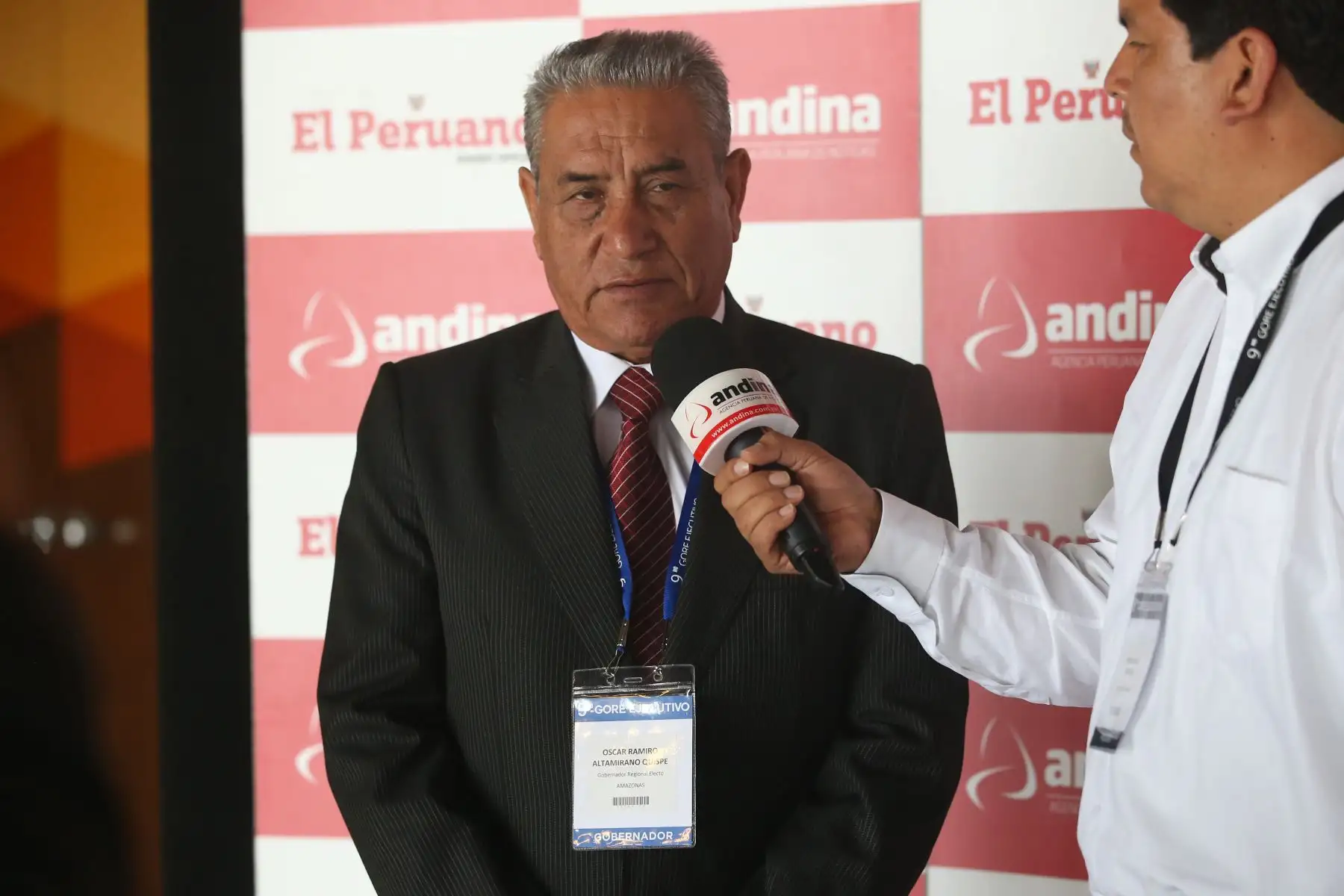 Oscar Ramiro Altamirano Quispe de Amazonas. en Gore Ejecutivo. Foto: ANDINA/Vidal Tarqui