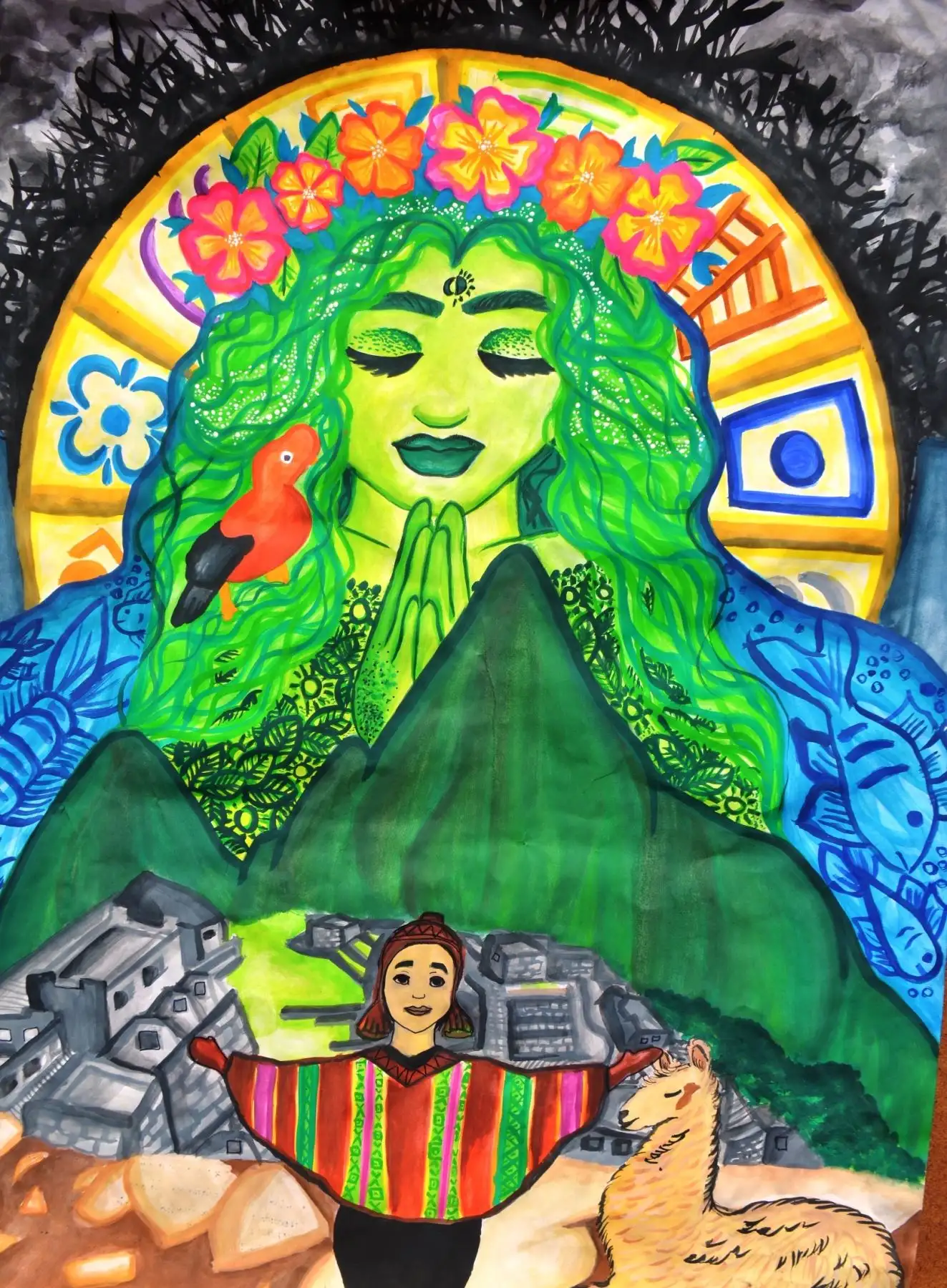 "Pachamama": Autor: Nayeli Yataco - I.E. San José de Cañete.Foto: ANDINA/Difusión