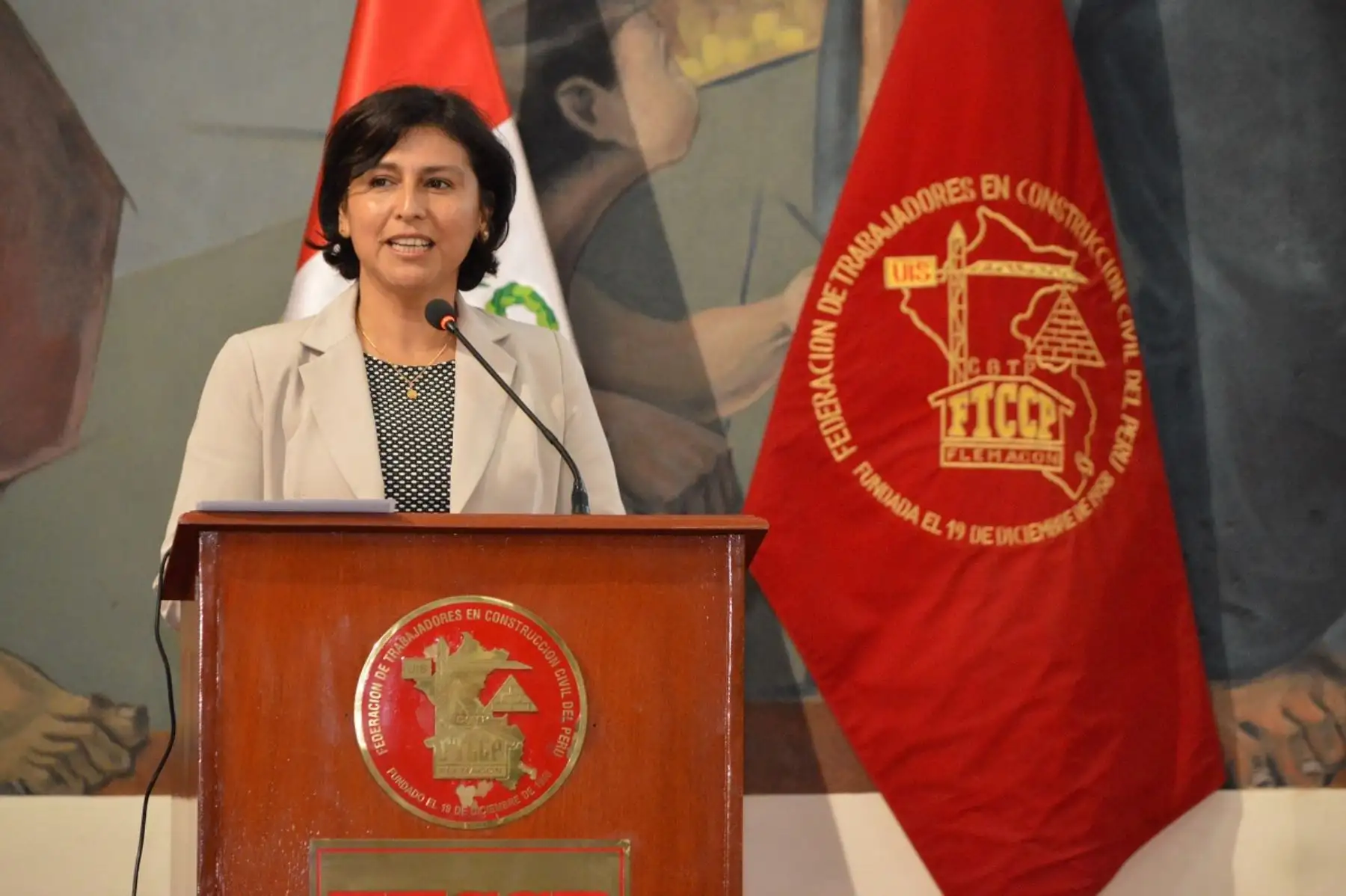 Ministra de Trabajo y Promoción del Empleo, Sylvia Cáceres. Cortesía