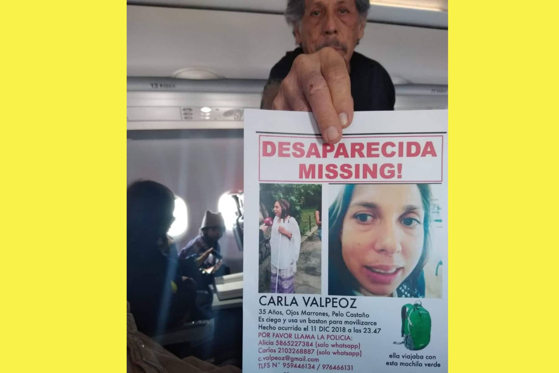Carlos López Valpeoz, padre de la turista con discapacidad visual extraviada llegó al Cusco para sumarse a las labores de búsqueda. Foto: Facebook