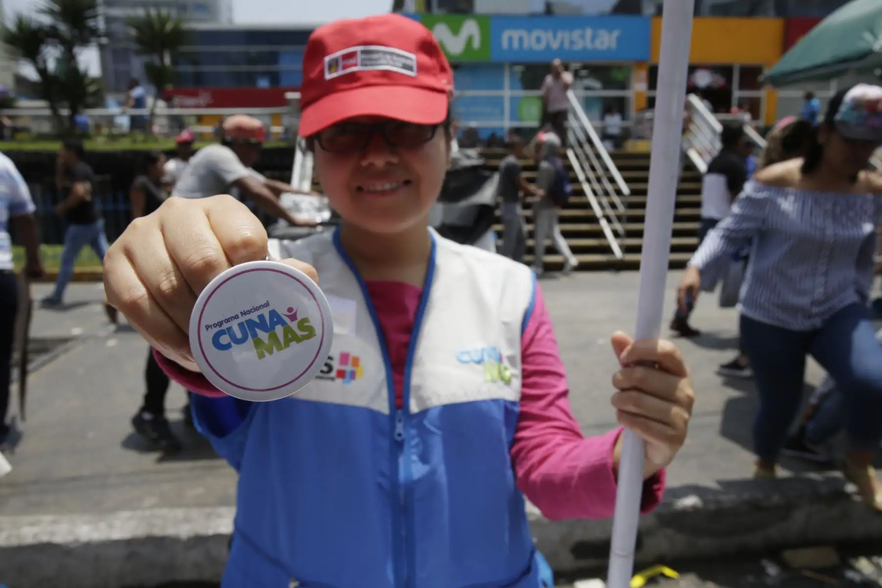 Campaña "Amor de Hierro" en busca de reducir la anemia en el país sensibiliza a la población en los alrededores del Parque Cánepa. Foto: ANDINA/Nathalie Sayago