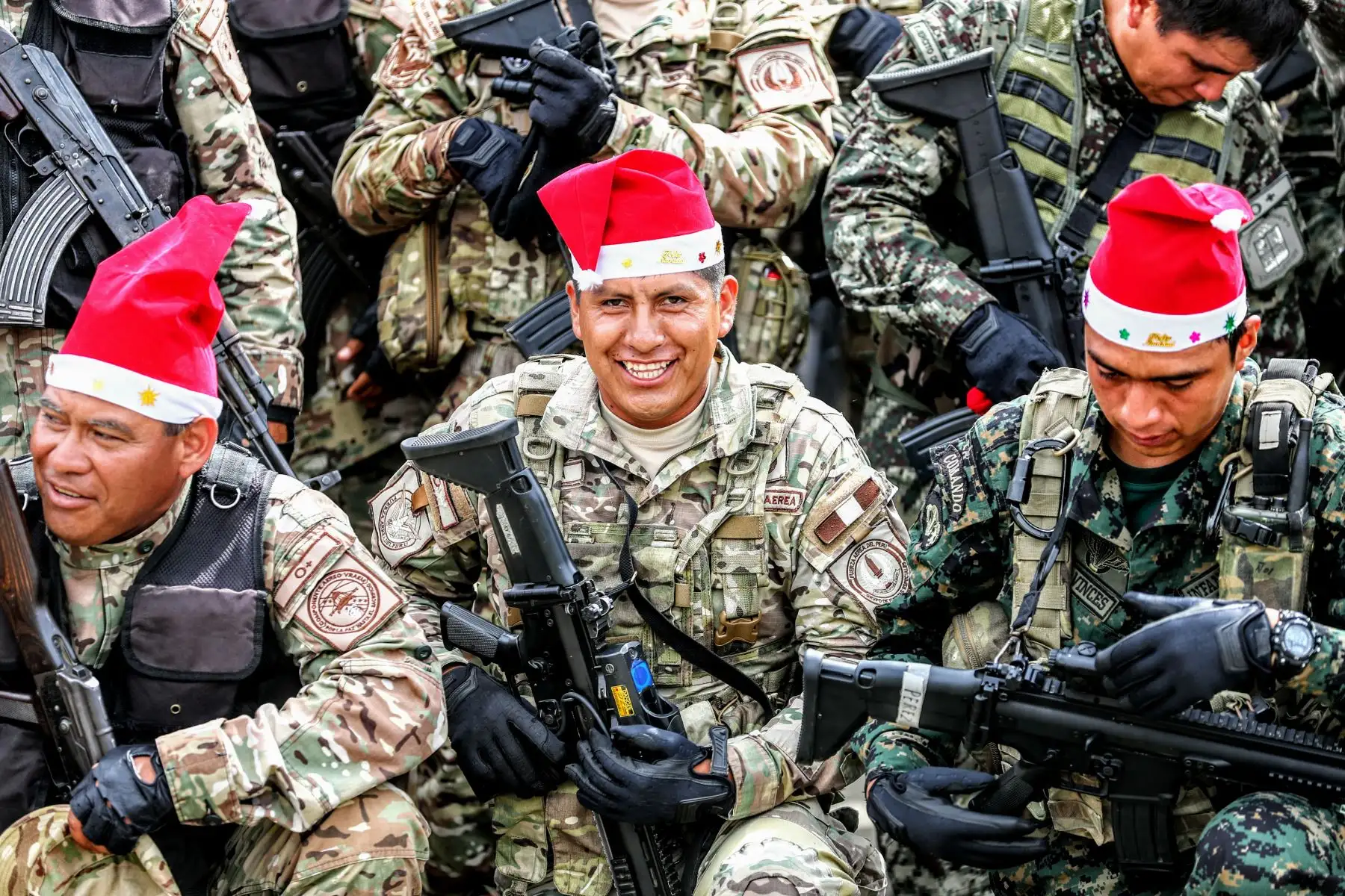 Visita a la base de Pichari por fiestas navideñas por parte del ministro de Defensa José Huertas. Foto: ANDINA/Luis Iparraguirre