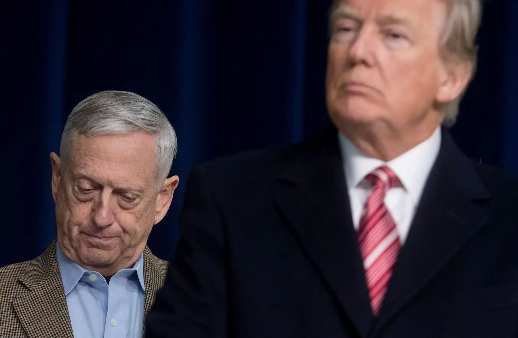 El Presidente de los Estados Unidos Donald Trump, junto con el Secretario de Defensa Jim Mattis Foto: AFP