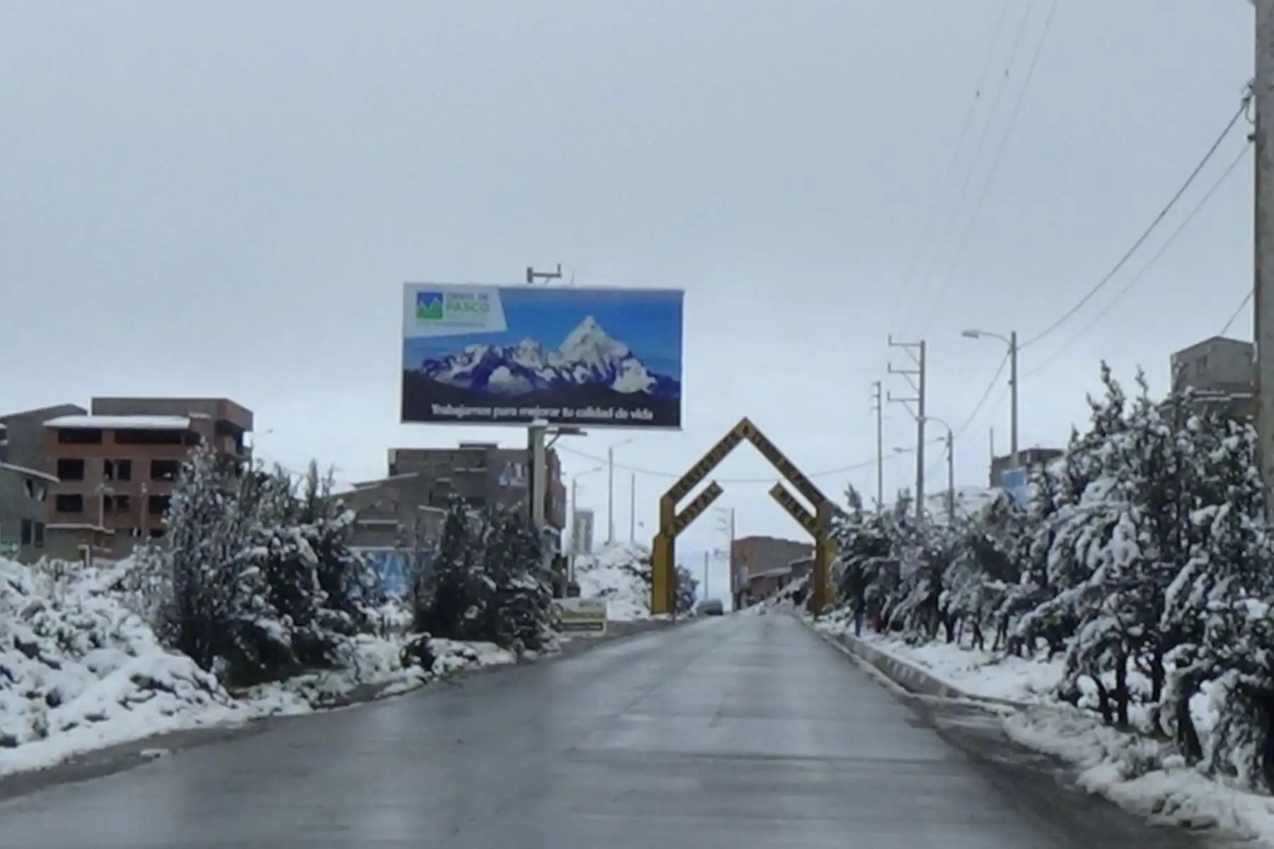 Nieve cae sobre Cerro de Pasco. ANDINA