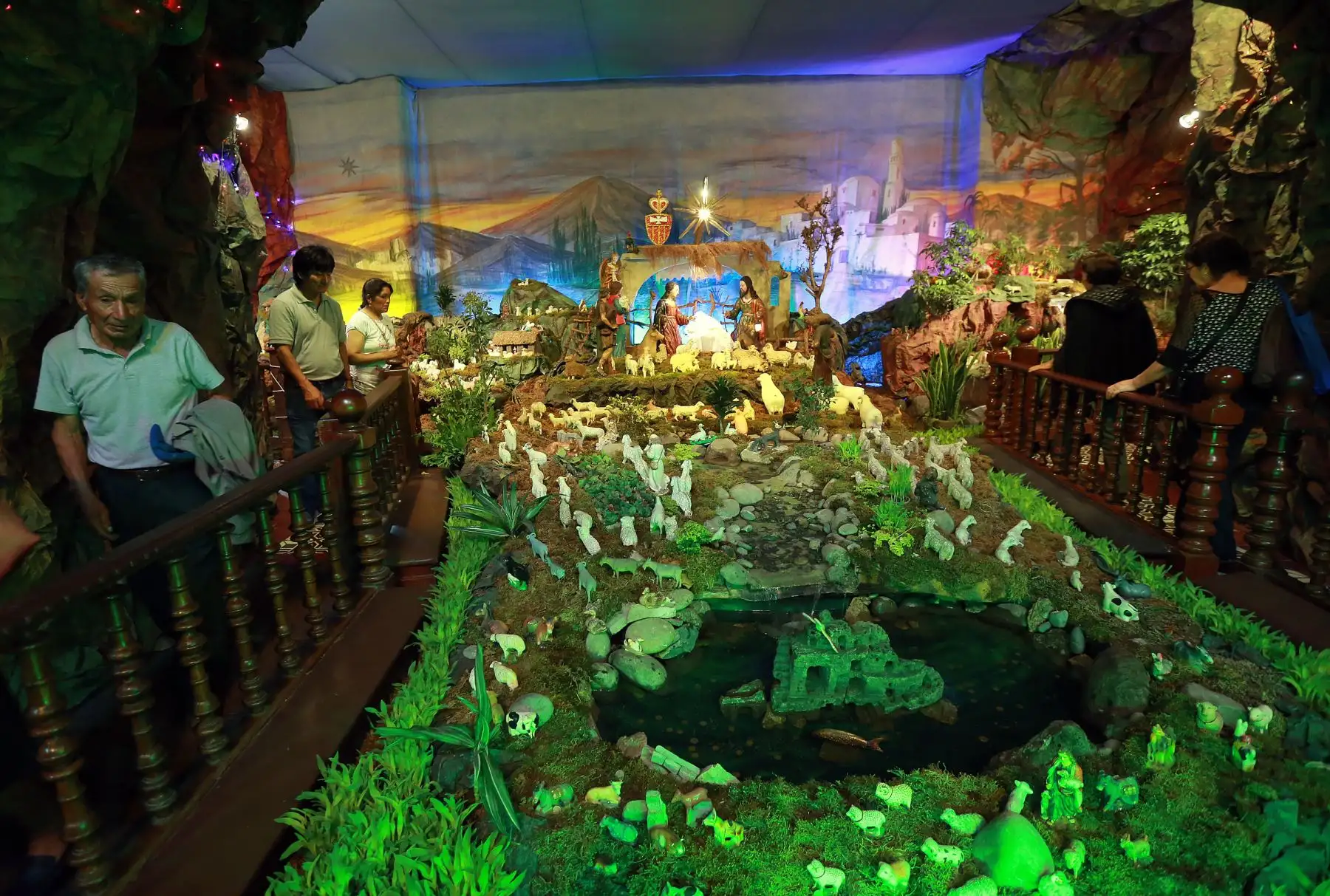 Nacimiento en la Iglesia La Merced.Foto: ANDINA/Norman Córdova