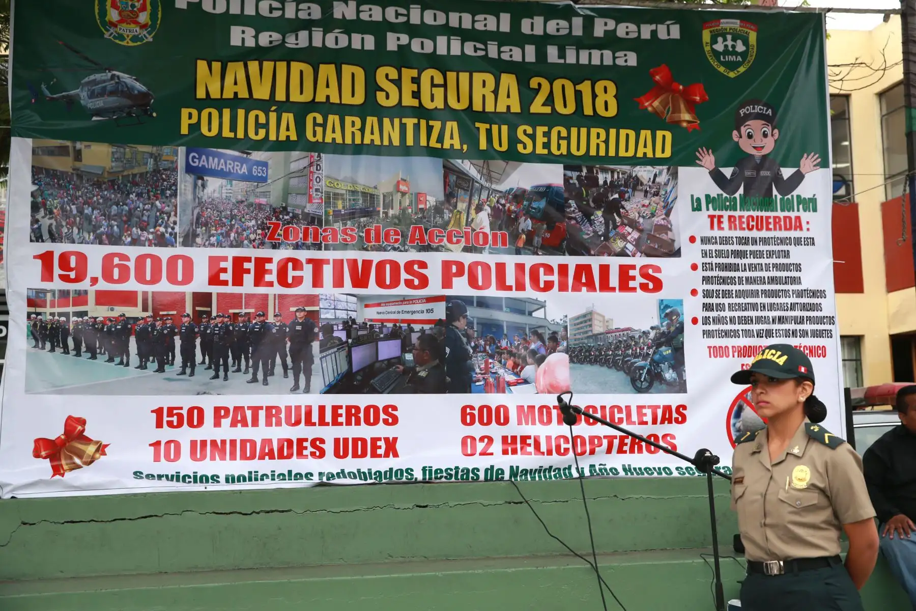 La Policia Nacional del Perú ha puesto en ejecución el Plan de Operaciones Generales  "Noel 2018",durante las Fiestas Navideñas y Año Nuevo .Foto: ANDINA/Norman Córdova
