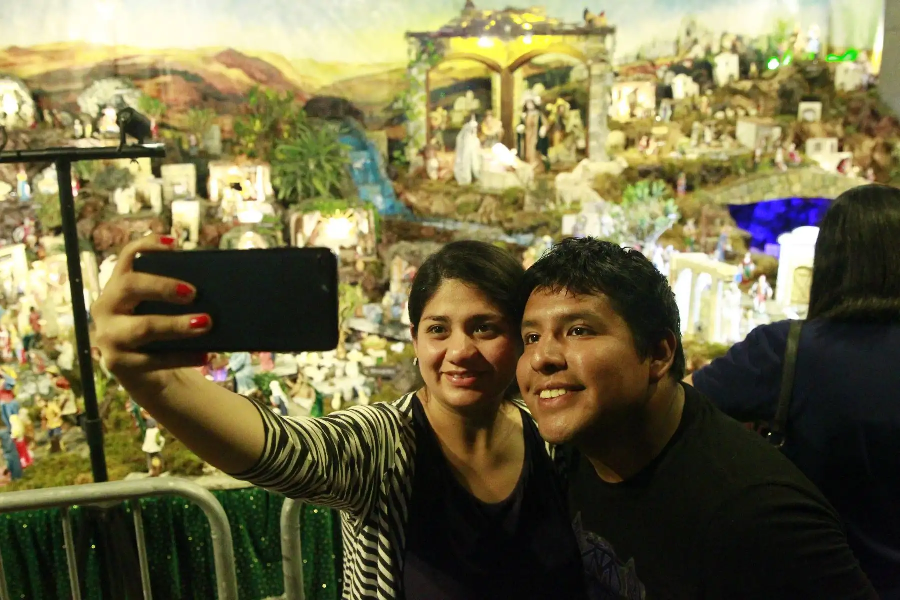 Iglesia de las Nazarenas presenta original Nacimiento por Navidad.Foto: ANDINA/Eddy Ramos