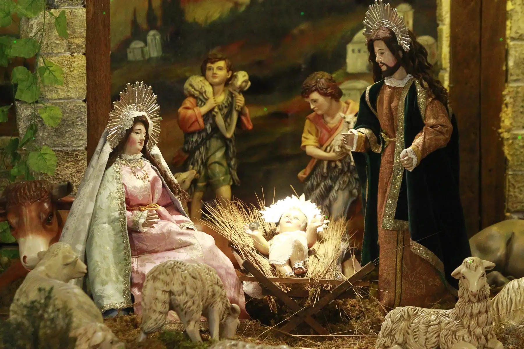 Iglesia de las Nazarenas presenta original Nacimiento por Navidad.Foto: ANDINA/Eddy Ramos