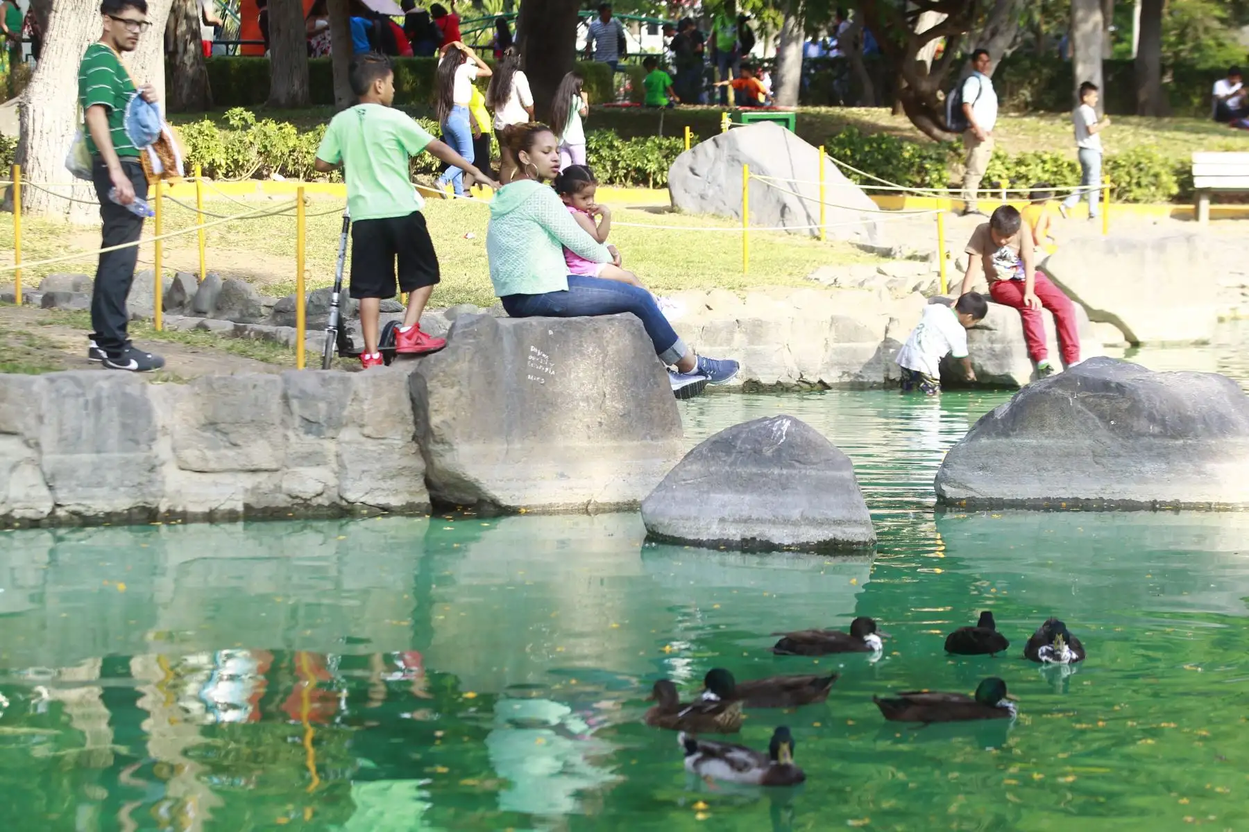 Familias peruanas aprovechan las fiestas navideñas para pasear y  divertirse en parques,plazas y espacios públicos. Foto ANDINA/Eddy Ramos