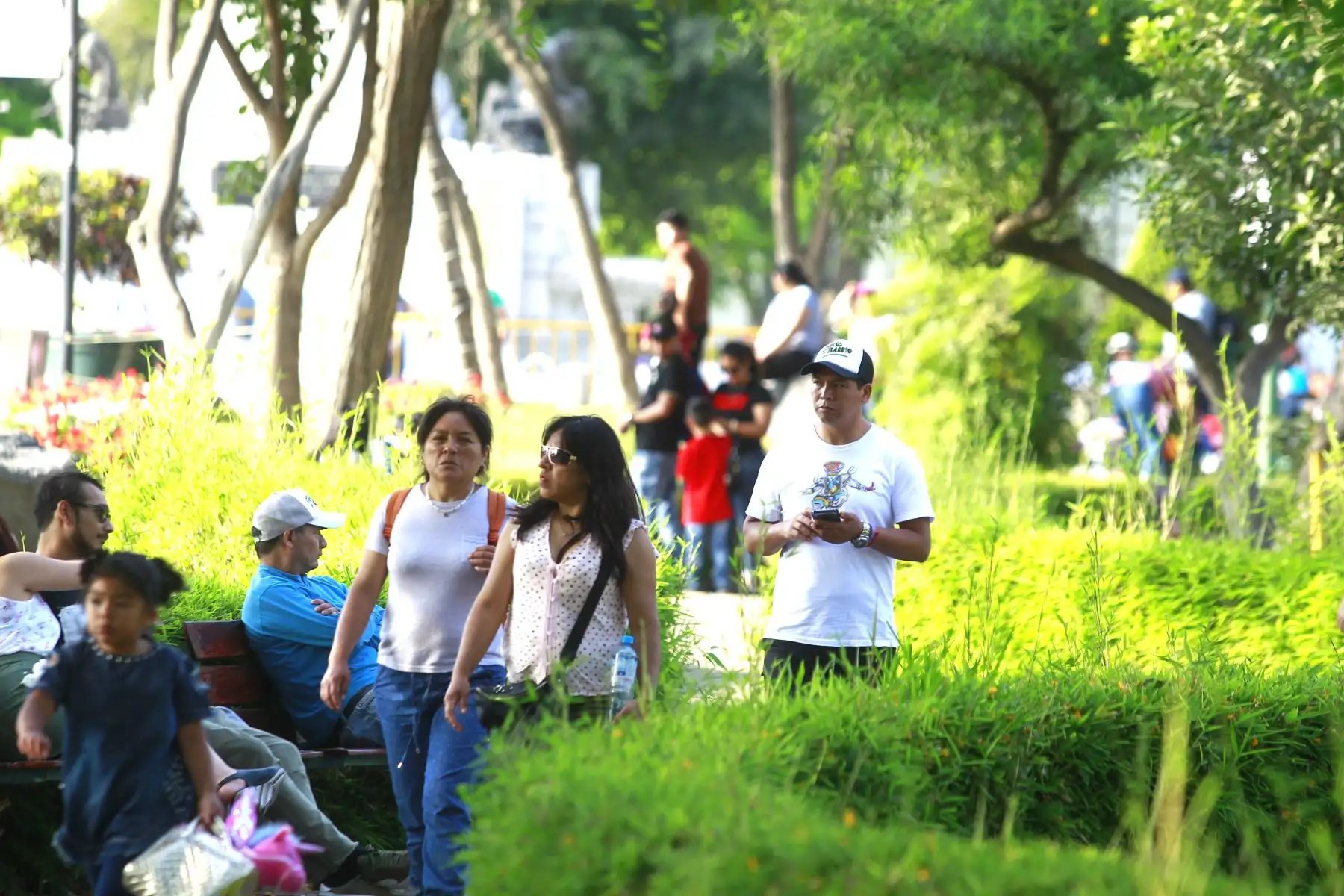 Familias peruanas aprovechan las fiestas navideñas para pasear y  divertirse en parques,plazas y espacios públicos. Foto ANDINA/Eddy Ramos