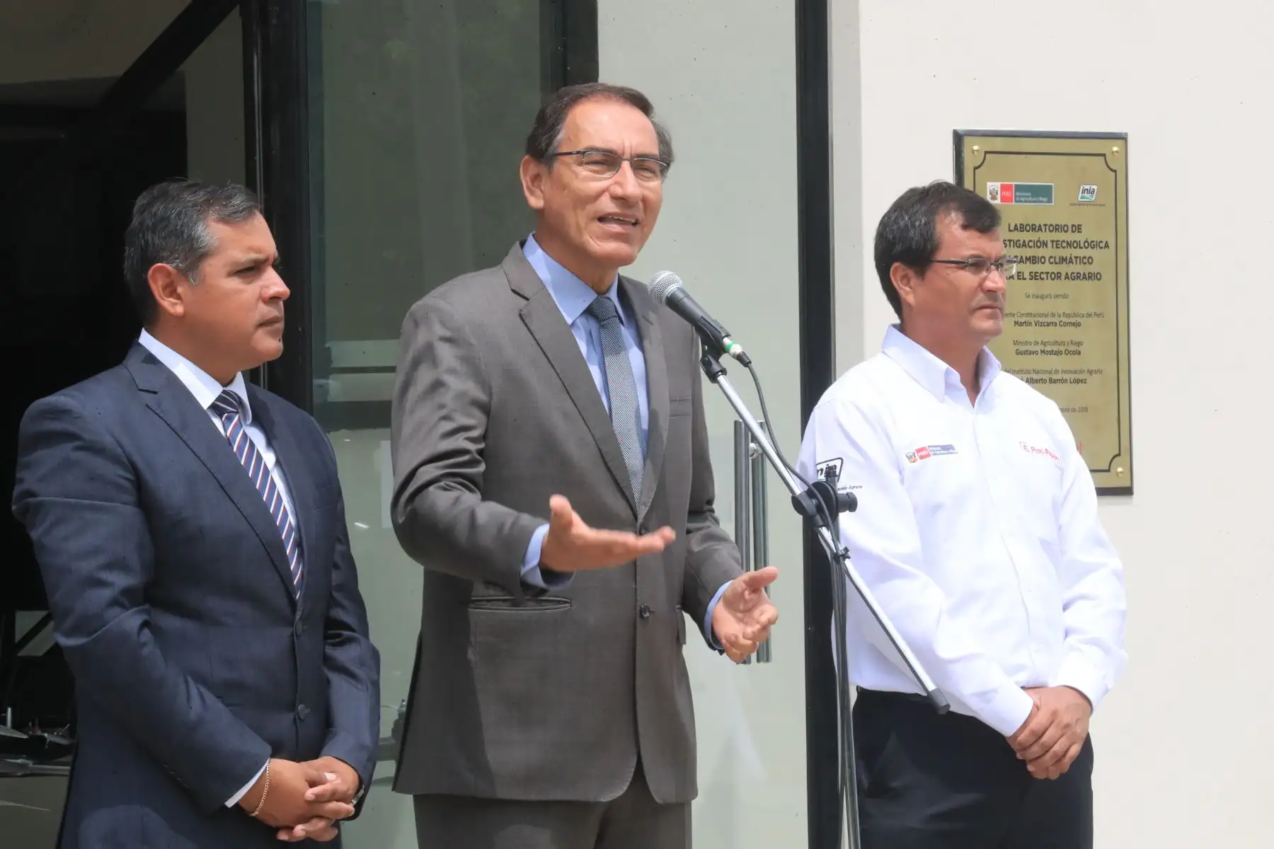 Presidente Vizcarra inaugura Laboratorio de Investigación Tecnológica en Cambio Climático para el Sector Agrario. Foto: ANDINA/Prensa Presidencia