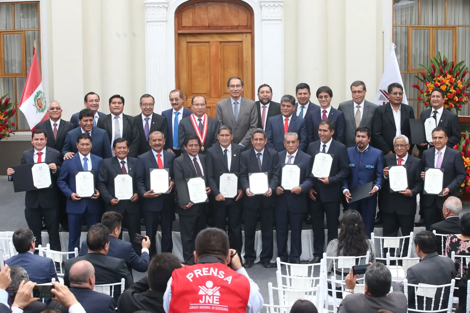 El presidente de la República, Martín Vizcarra, invocó a los gobernadores y vicegobernadores regionales a ser sus principales aliados en la lucha contra la corrupción. Foto: ANDINA/Vidal Tarqui