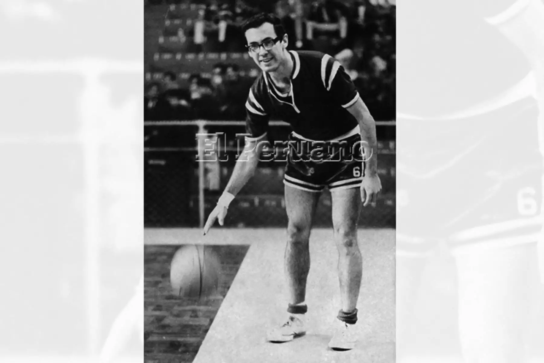 Lima - 8 febrero 1968 / Juan Luis Cipriani figura del club Lince, equipo invicto en el torneo nacional de básquetbol. Foto: Archivo Histórico de EL PERUANO