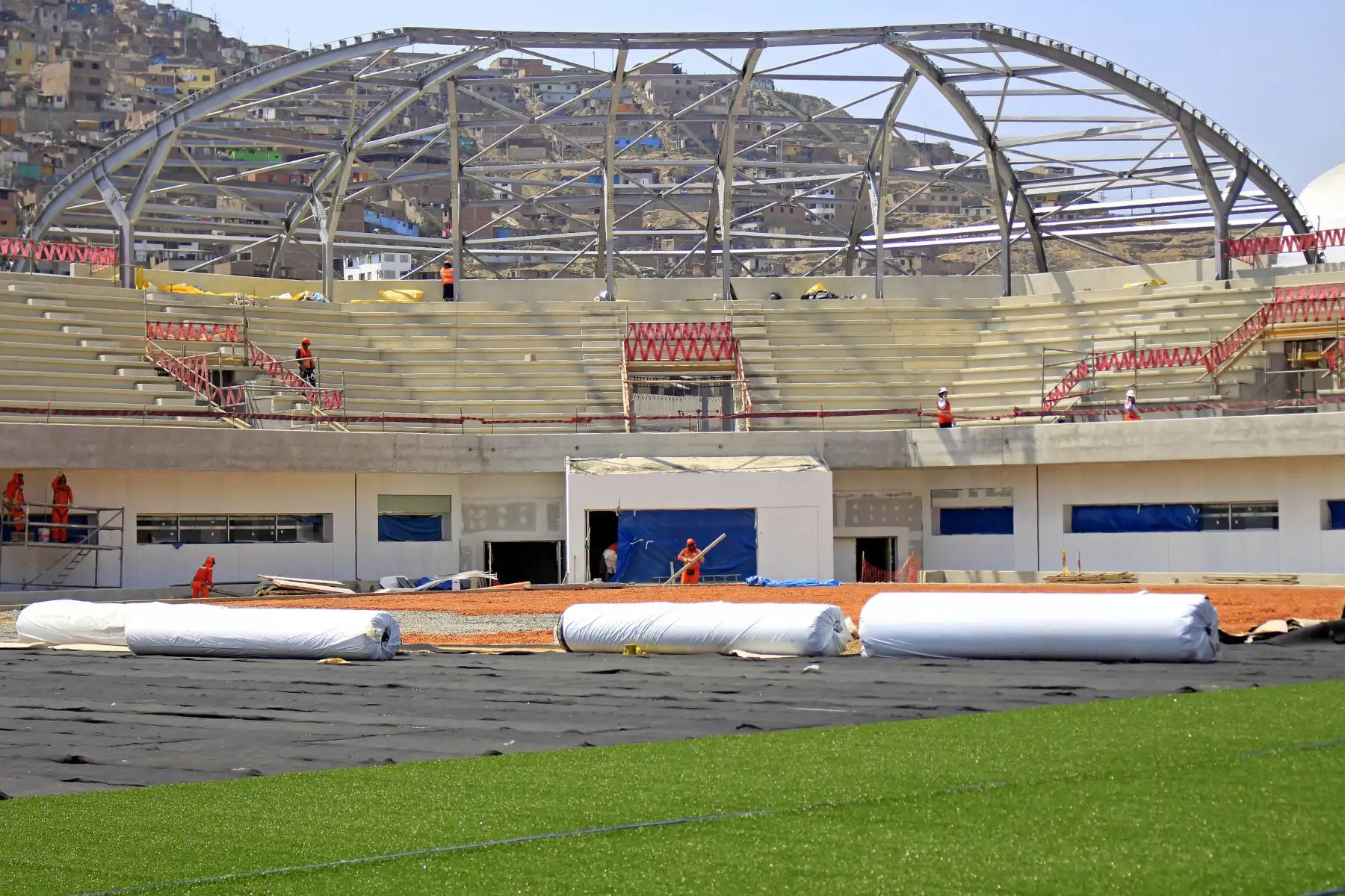 Avance de las obras de Lima 2019, en el Complejo de Villa María de Triunfo. Foto:ANDINA/Difusiòn