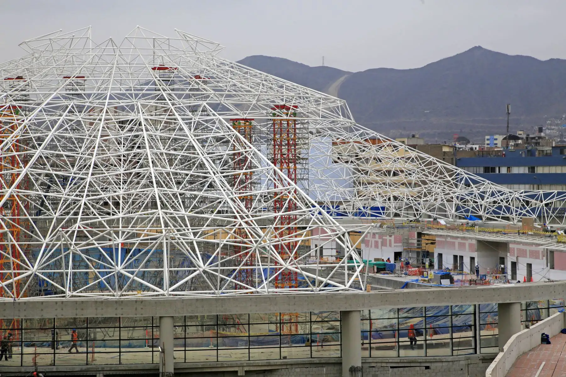 Avance de las  obras de Lima 2019, centro acuático en la Videna. Foto: ANDINA/Difusiòn