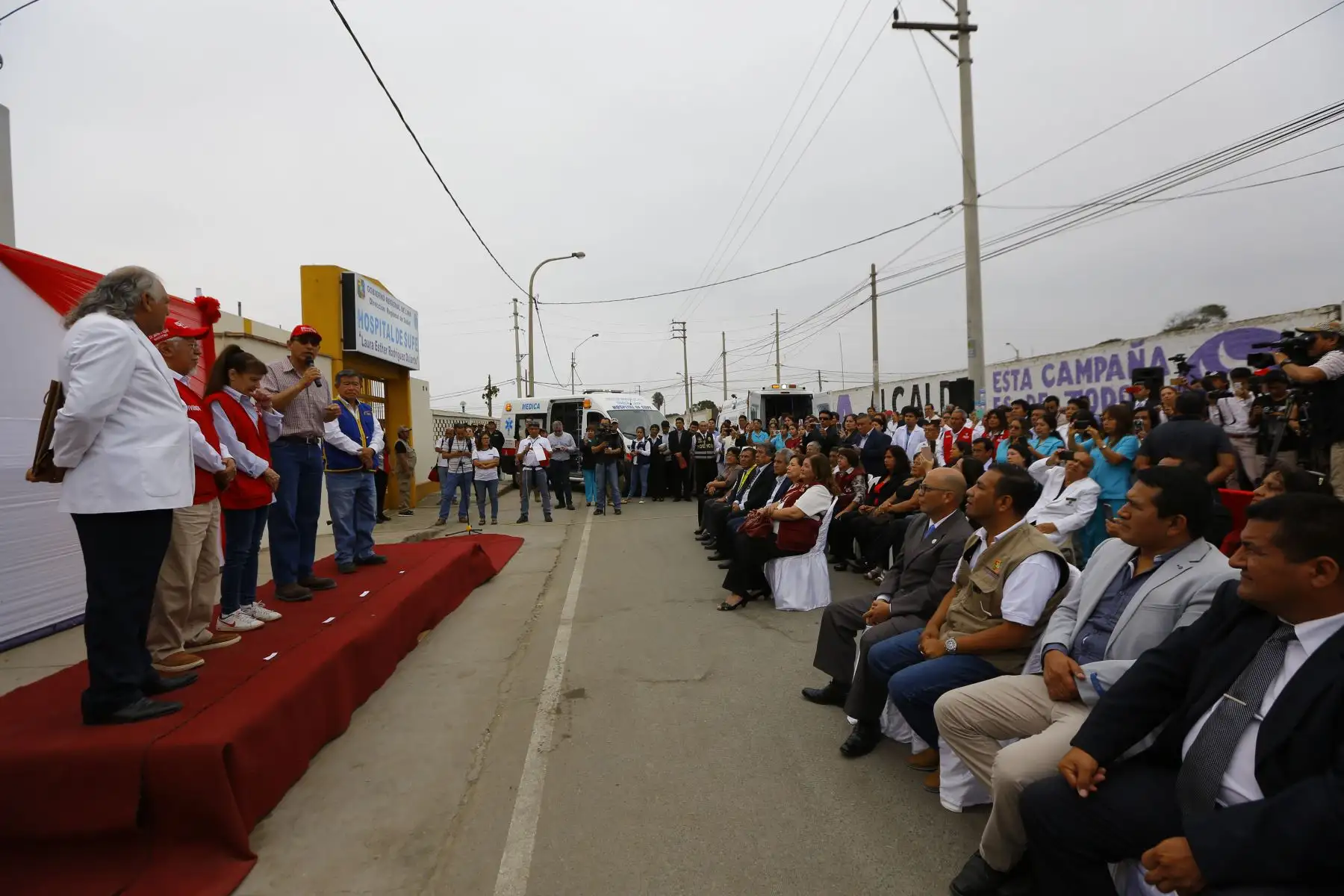 Presidente Martin Vizcarra inaugurò las obras de mejoramiento del Hospital de Supe “Laura Esther Rodríguez Dulanto”.Foto: ANDINA/Prensa Presidencia
