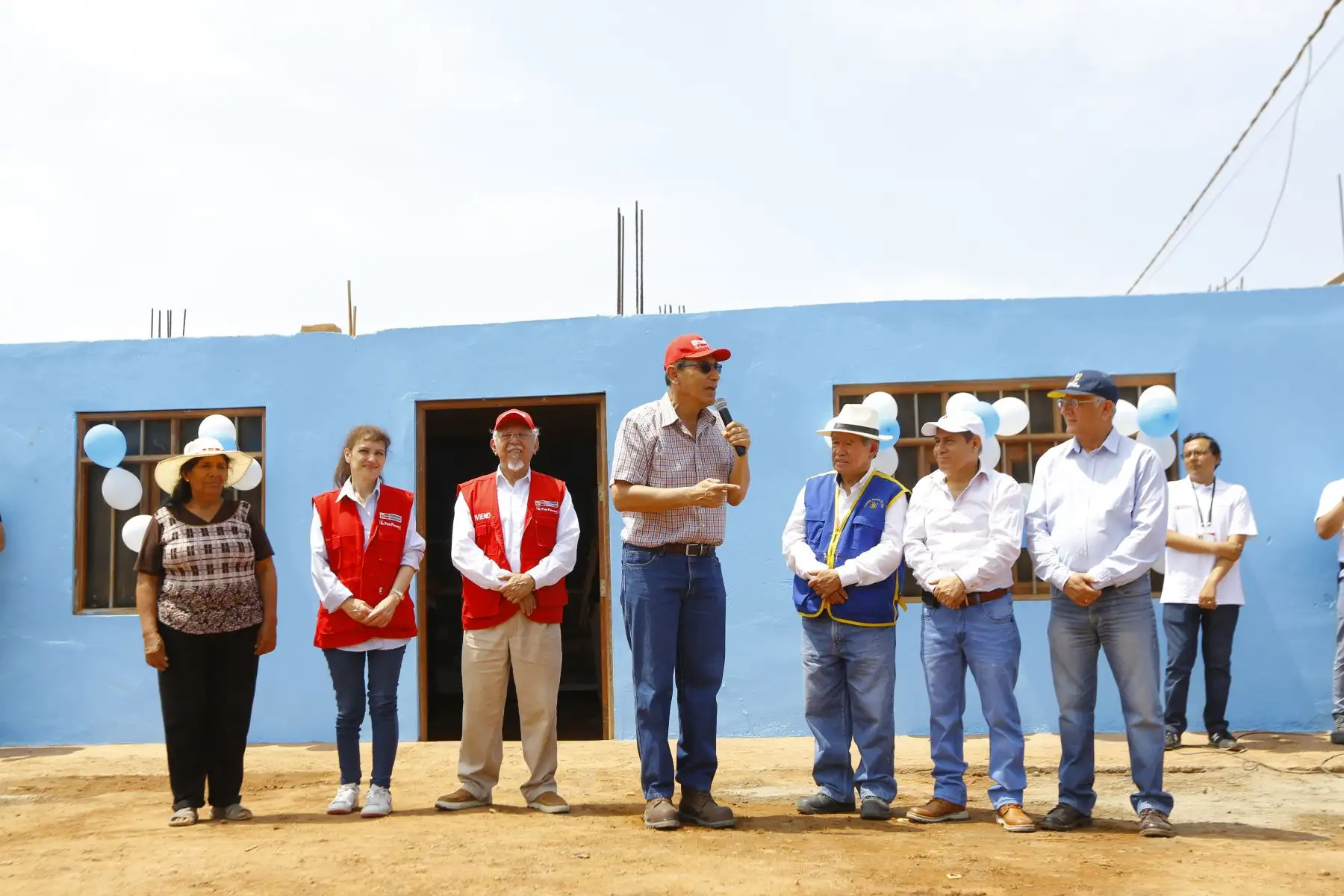 Presidente Martín Vizcarra  supervisò el funcionamiento de los servicios de agua potable y alcantarillado en el cono sur de la ciudad de Huacho. Foto: ANDINA/Prensa Presidencia