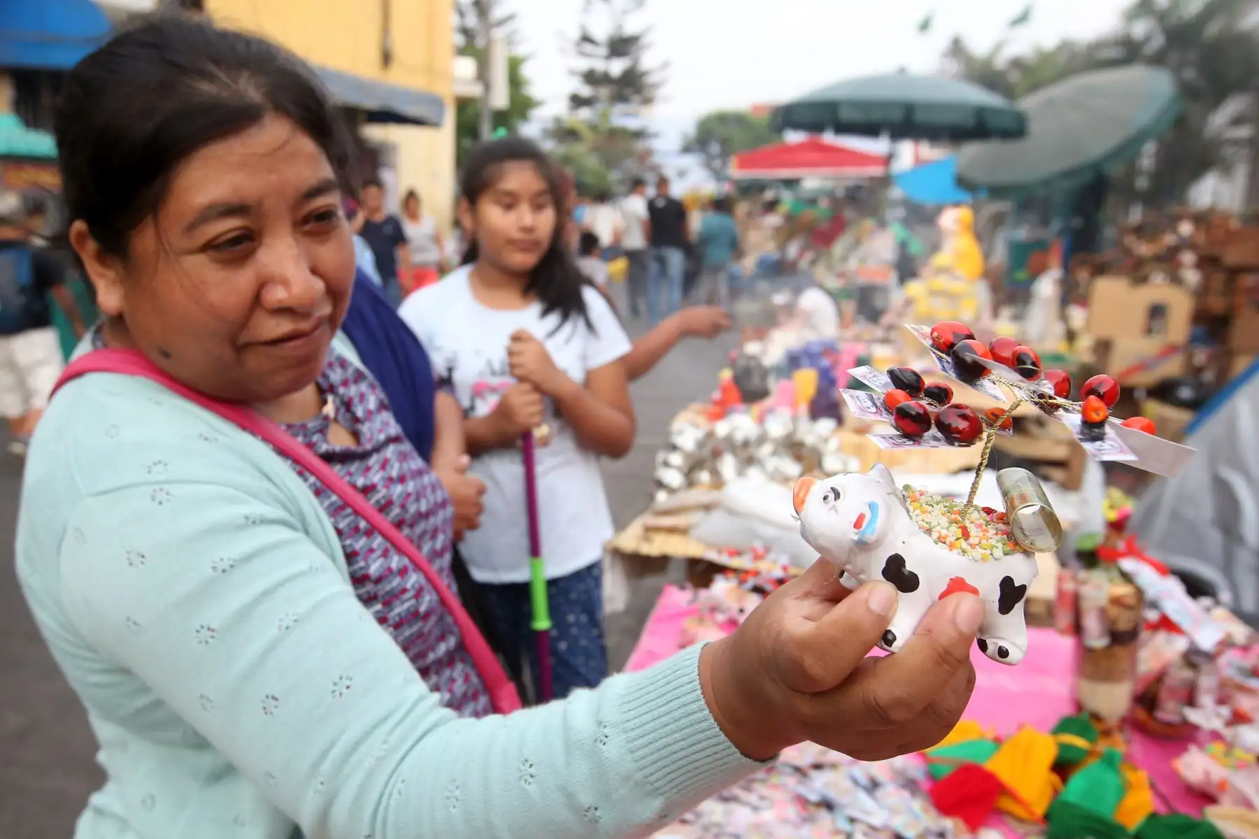 Los locales y zonas comerciales de la capital se han visto abarrotados de personas en los últimos días para realizar las denominadas “compras de último momento” por año nuevo 2019. Foto: ANDINA/Vidal Tarqui