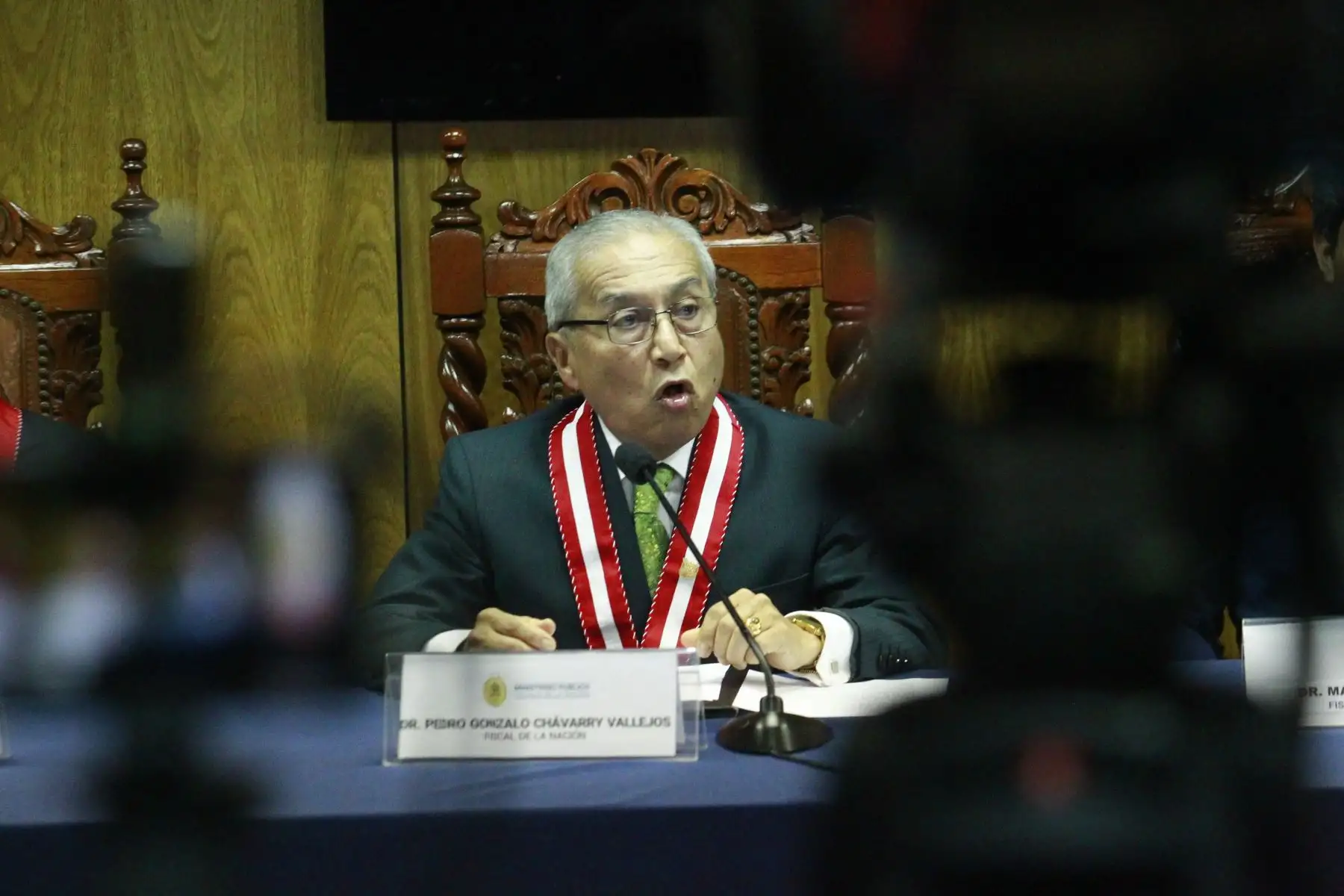 Conferencia de prensa del Fiscal de la Nación, Pedro Chavarry.Foto: ANDINA/Eddy Ramos